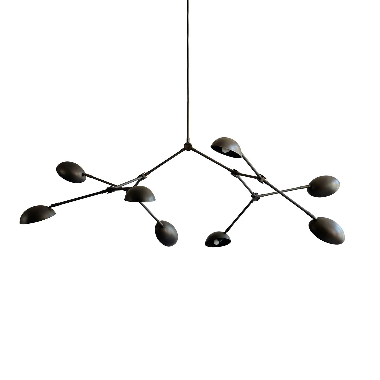 Lámpara de araña Drop - Lámpara colgante de diseño en acero para salón vintage chic