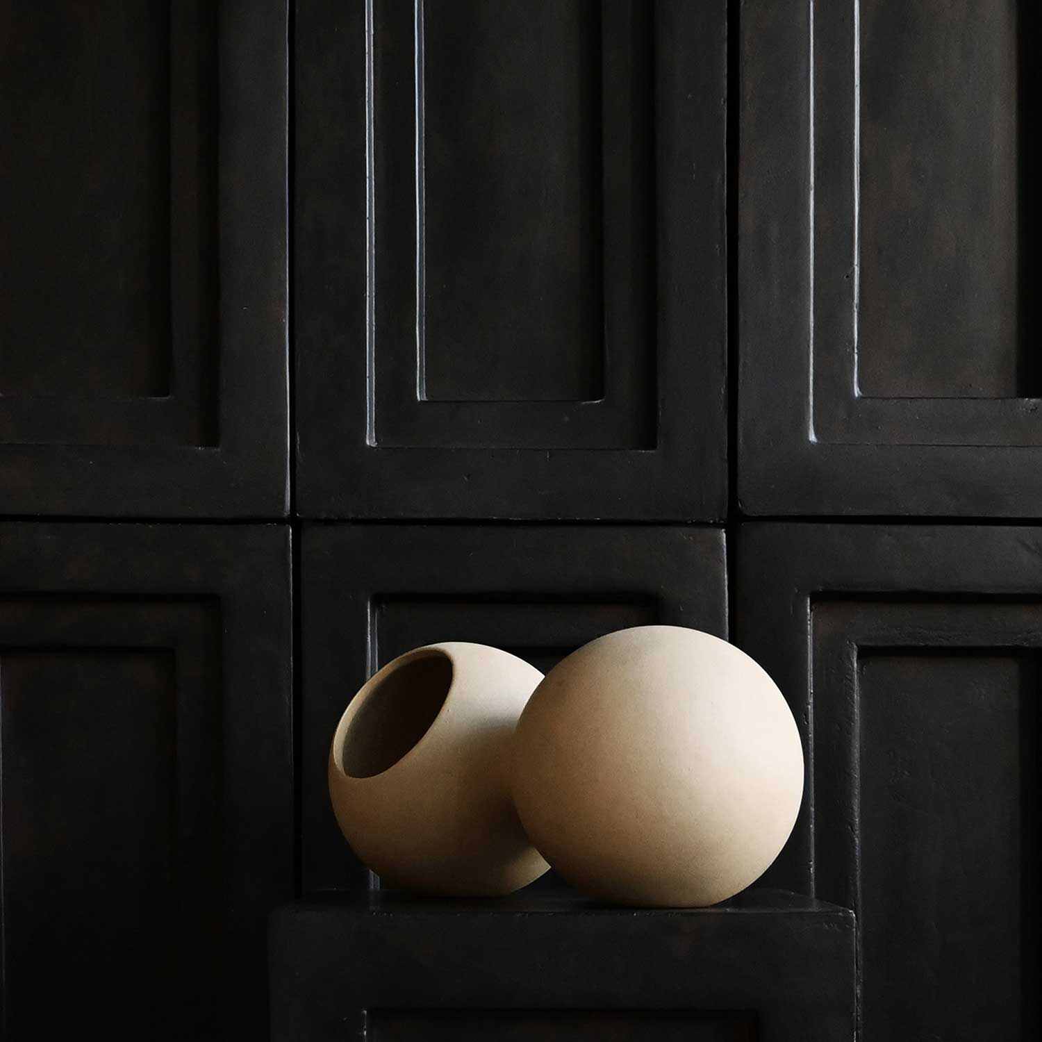 Le Deux Table - Lampe de table design en céramique couleur sable