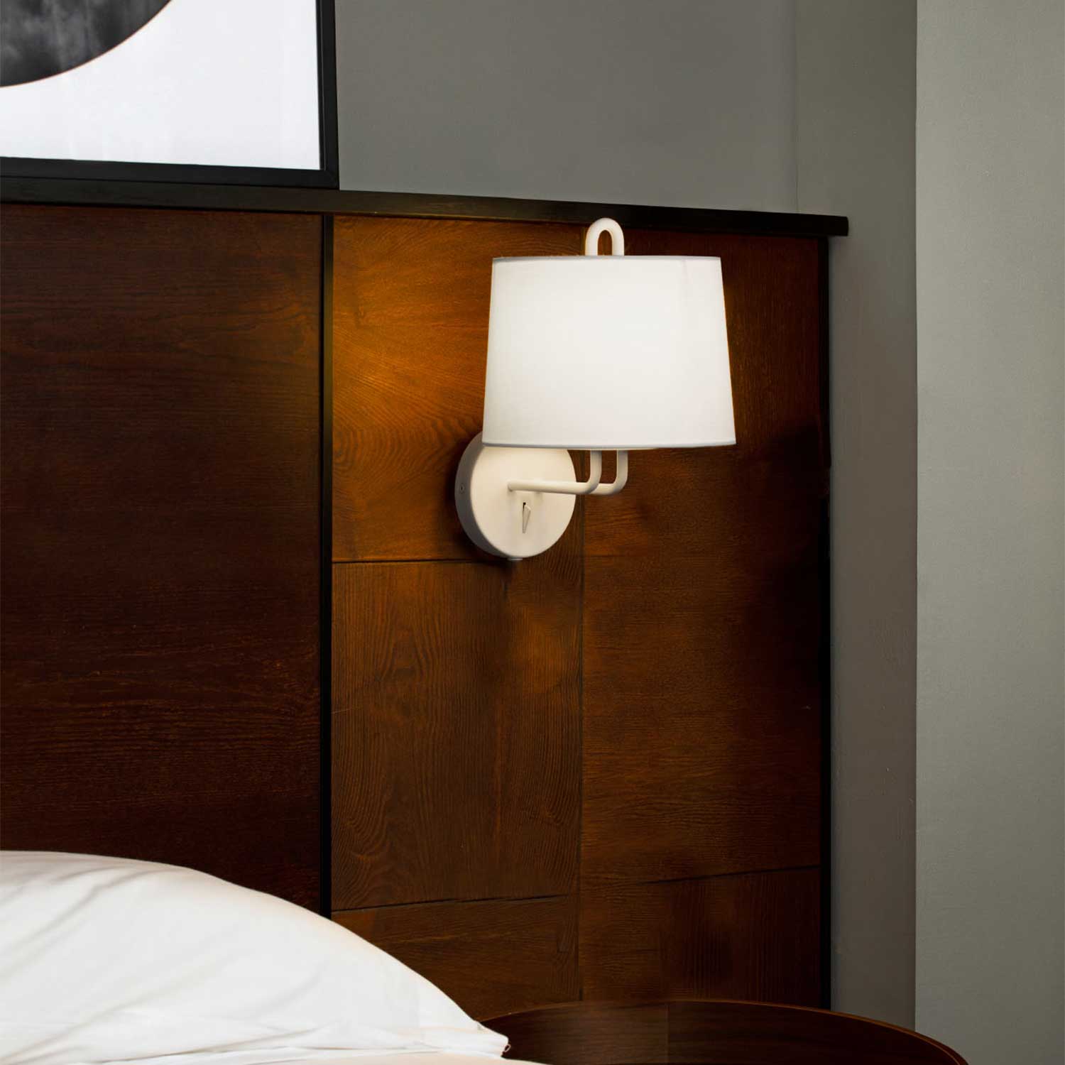 Montreal - Applique murale abat-jour en tissu pour hotel