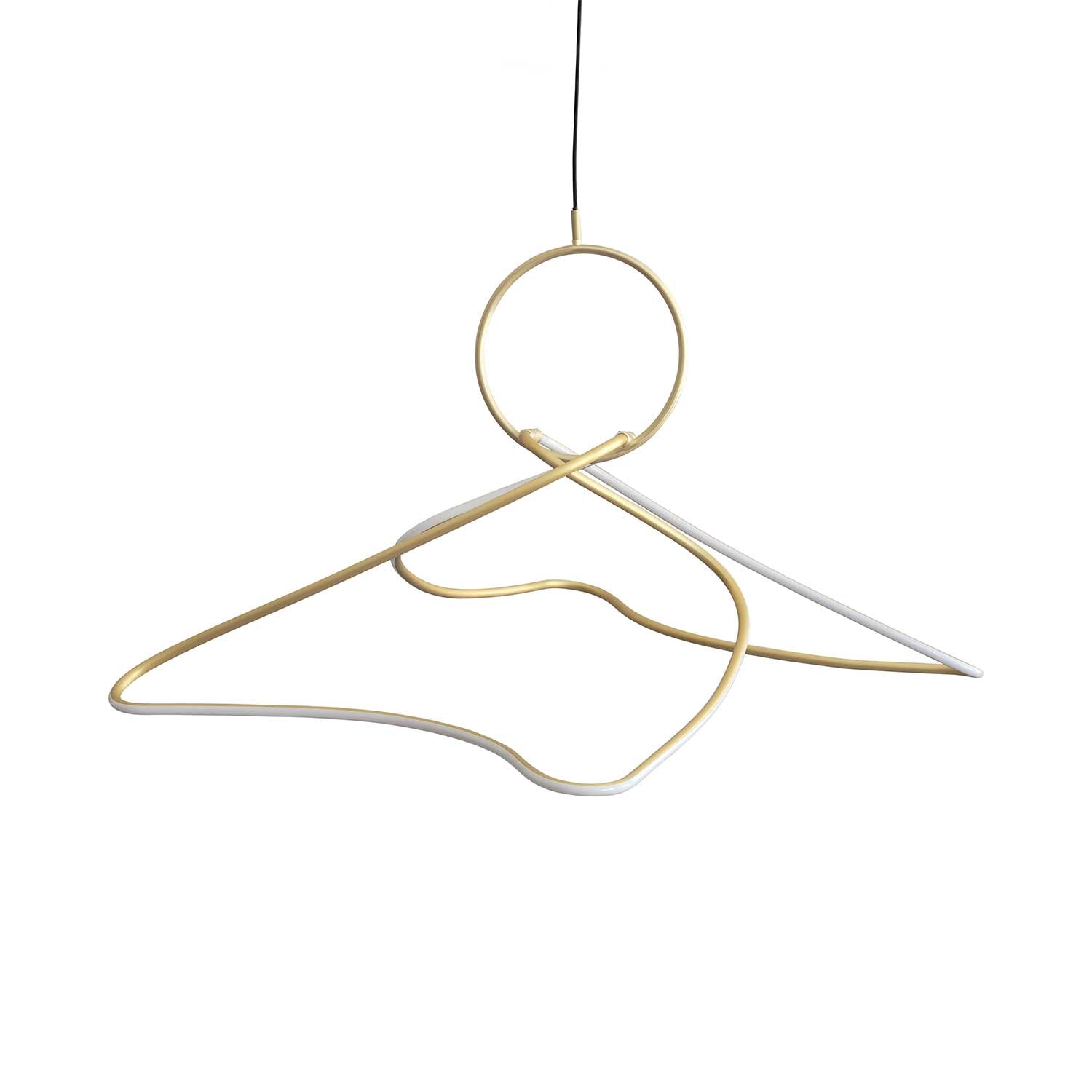 Kumo Chandelier - Suspension design doré LED pour cuisine contemporaine