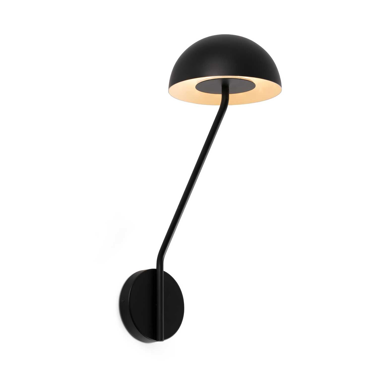 Pure - Aplique de pared LED negra de diseño para salón