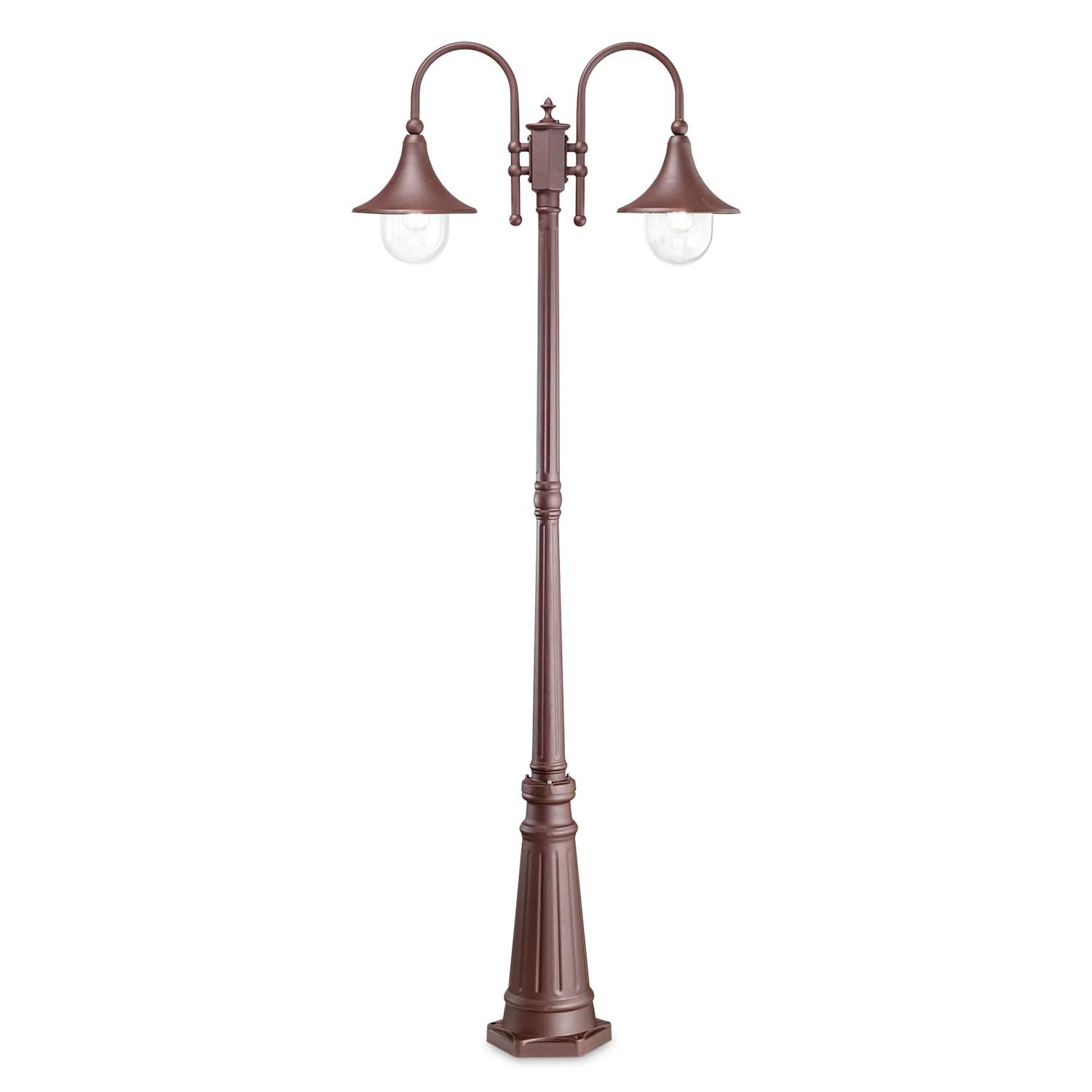 CIMA - Lampadaire extérieur antique en alu gris ou laiton vieilli