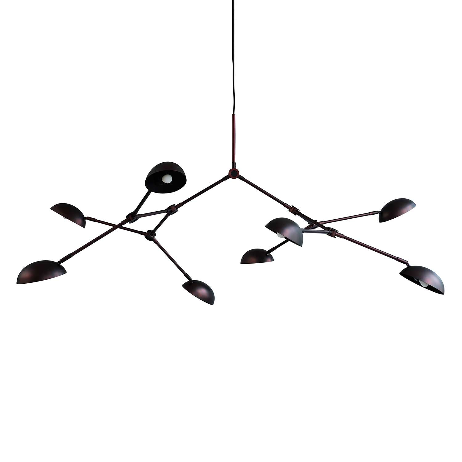 Lámpara de araña Drop - Lámpara colgante de diseño en acero para salón vintage chic