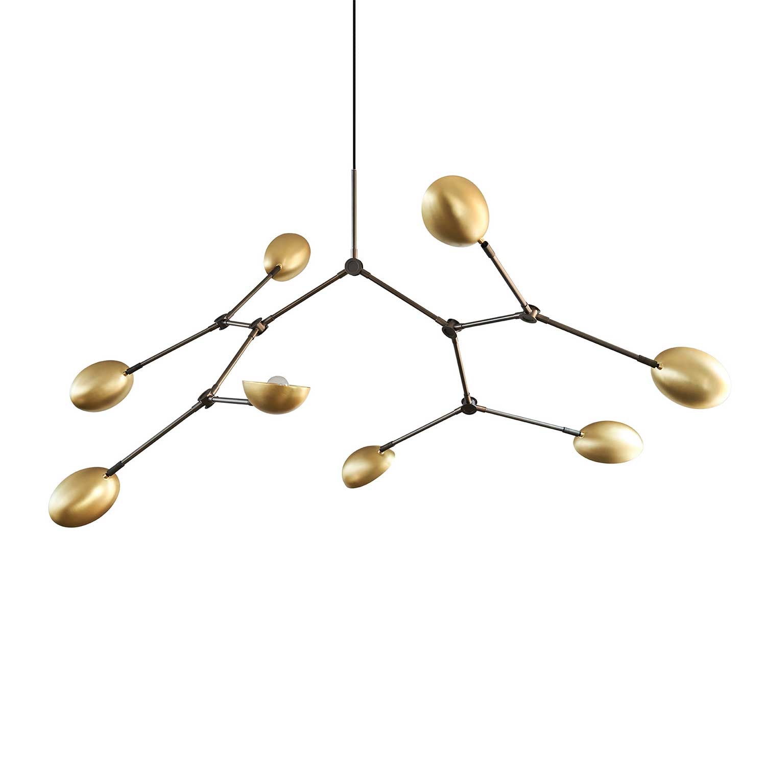 Lámpara de araña Drop - Lámpara colgante de diseño en acero para salón vintage chic