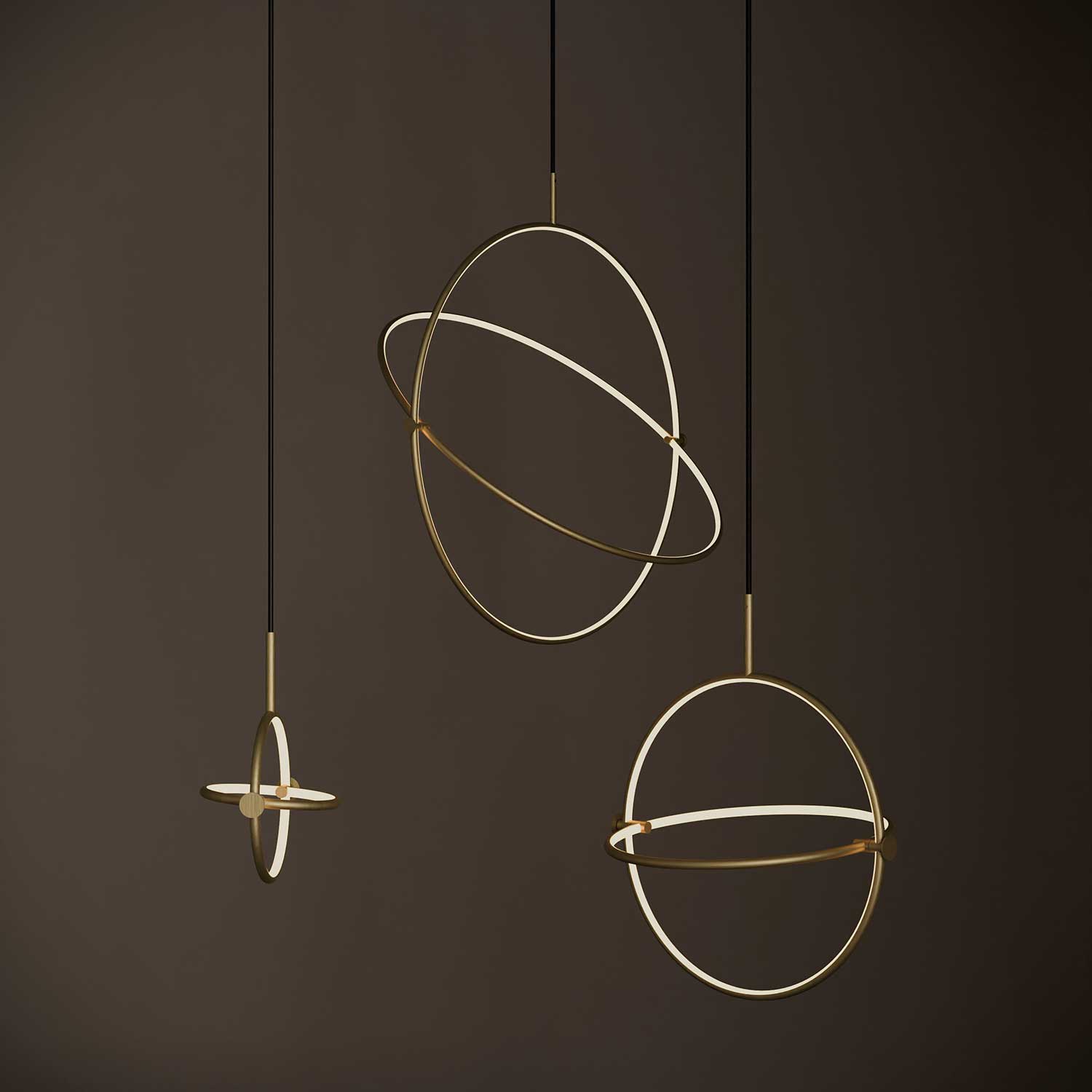 Maru Pendant - Sospensione LED cerchio in metallo design per cucina