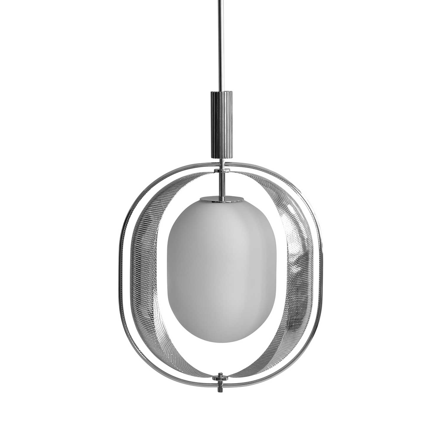 Pearl Pendant - Suspension design en verre et métal doré