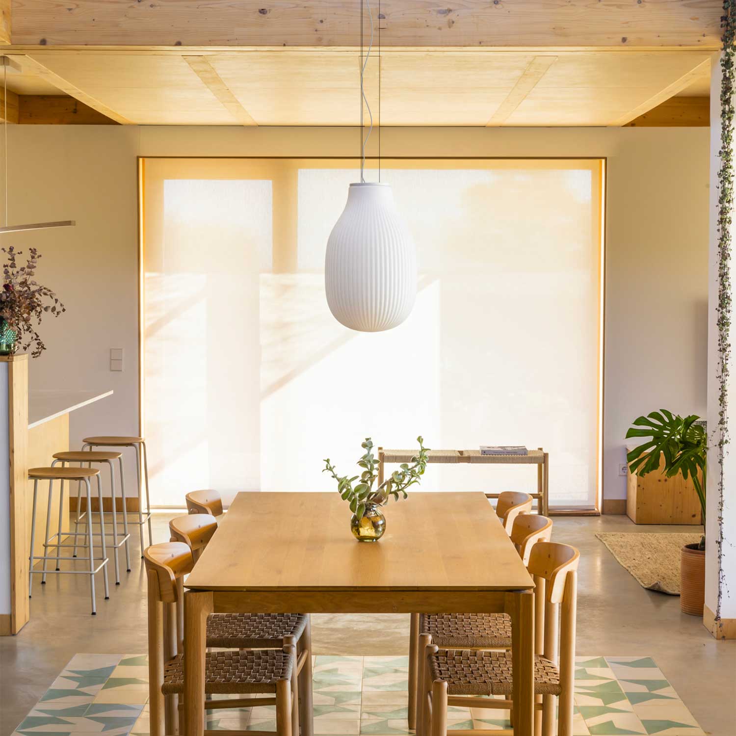 Isabelle - Lustre en verre pour salle à manger élégante