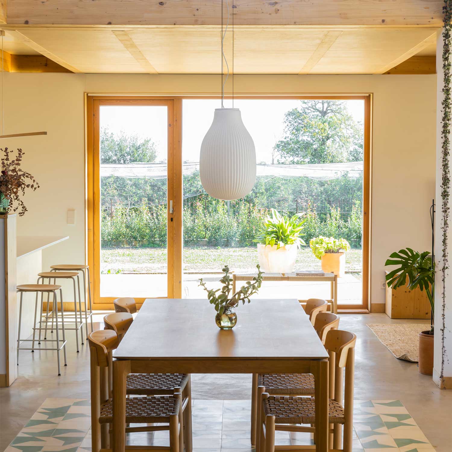 Isabelle - Lustre en verre pour salle à manger élégante
