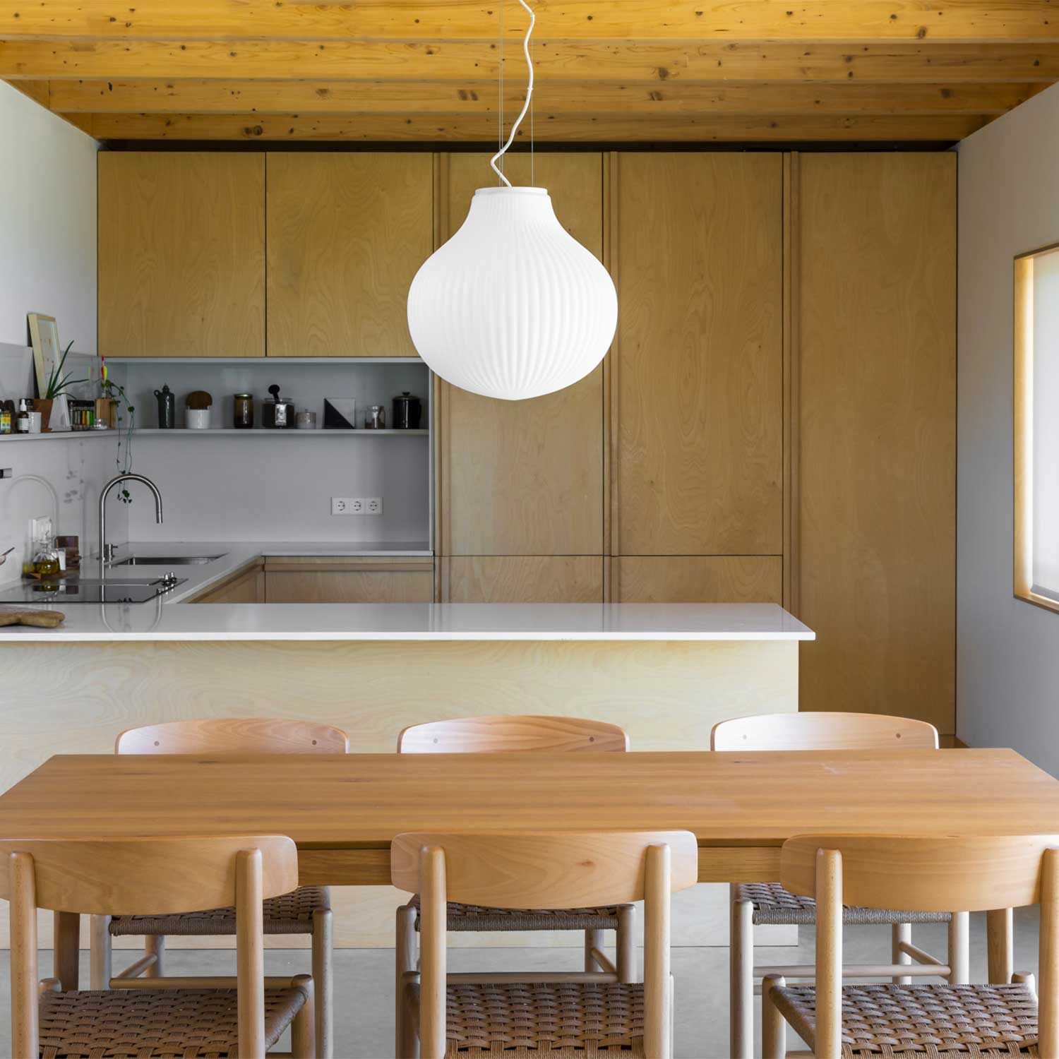 Isabelle - Lustre en verre pour salle à manger élégante