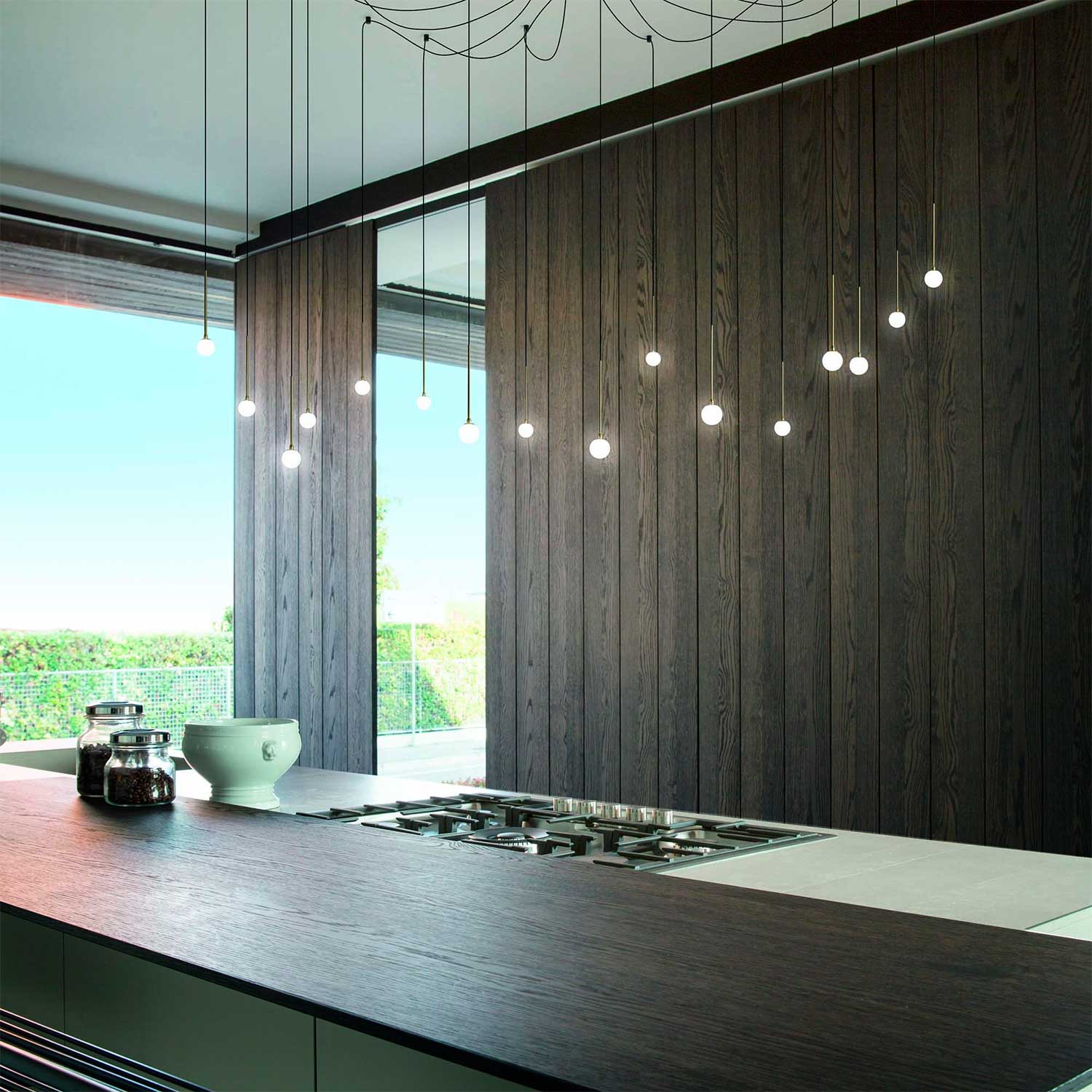 Lucciola - Large LED chandelier composition for high ceilings