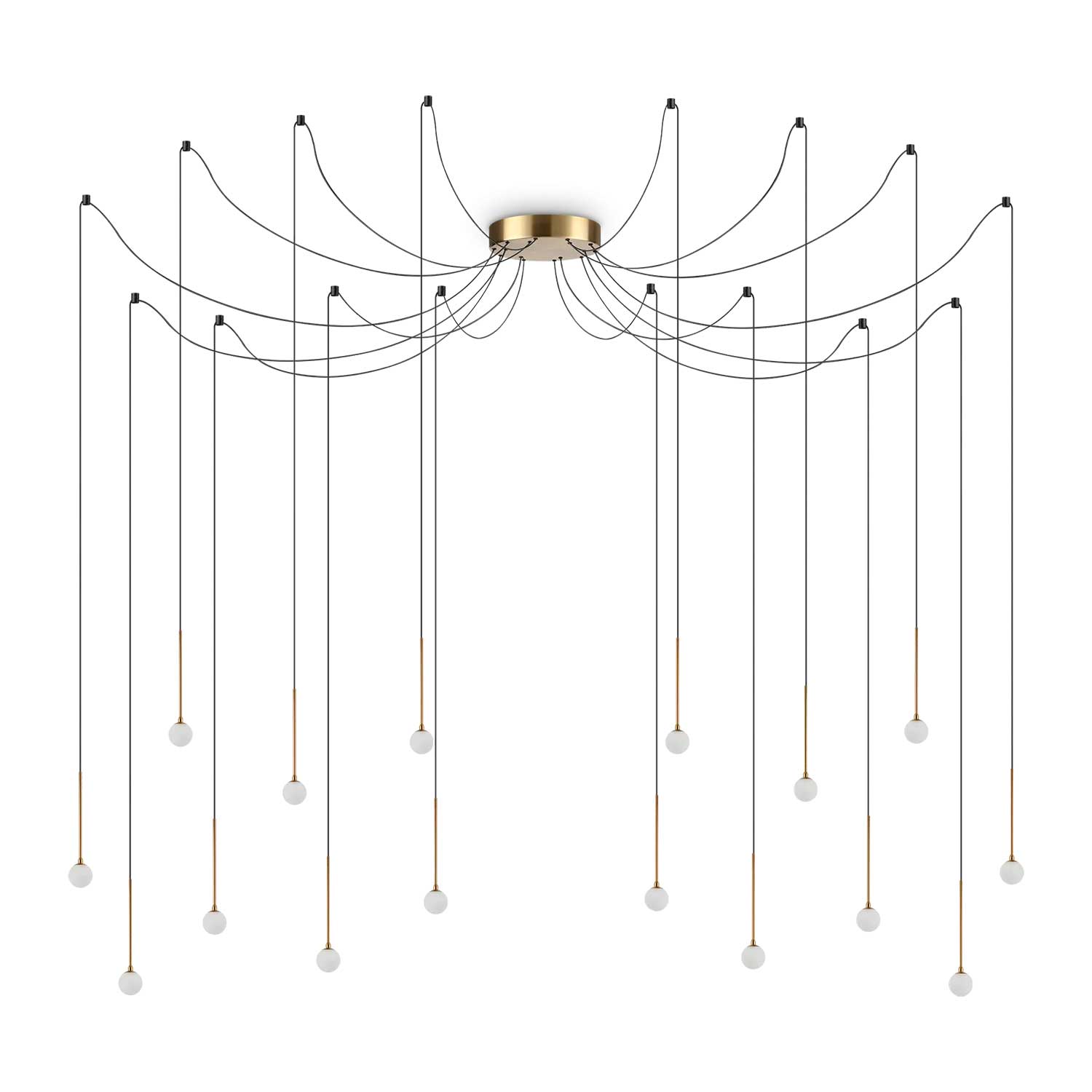 Lucciola - Large LED chandelier composition for high ceilings