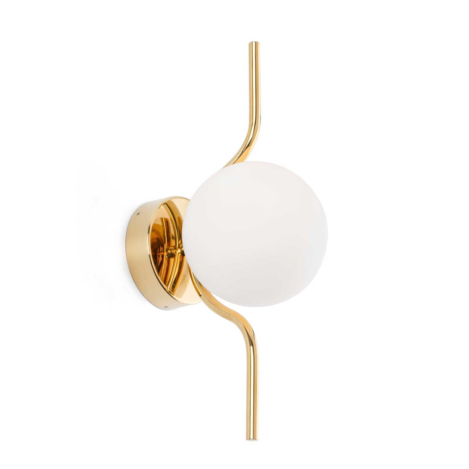 Le Vita - Applique murale LED design salon en acier et globe en verre