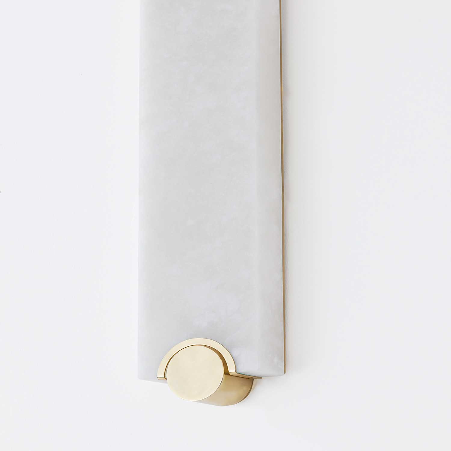 Brant - Modern golden brass and alabaster wall light