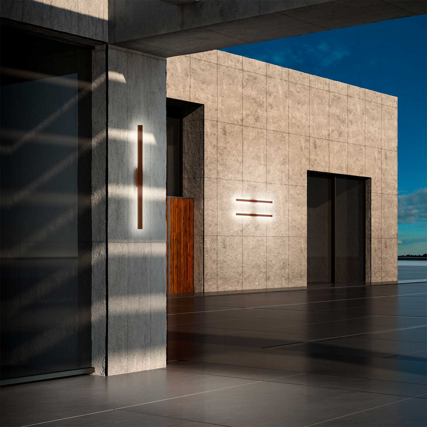 LINEA - Integrierte LED-Bar-Wandleuchte, wasserdicht IP54