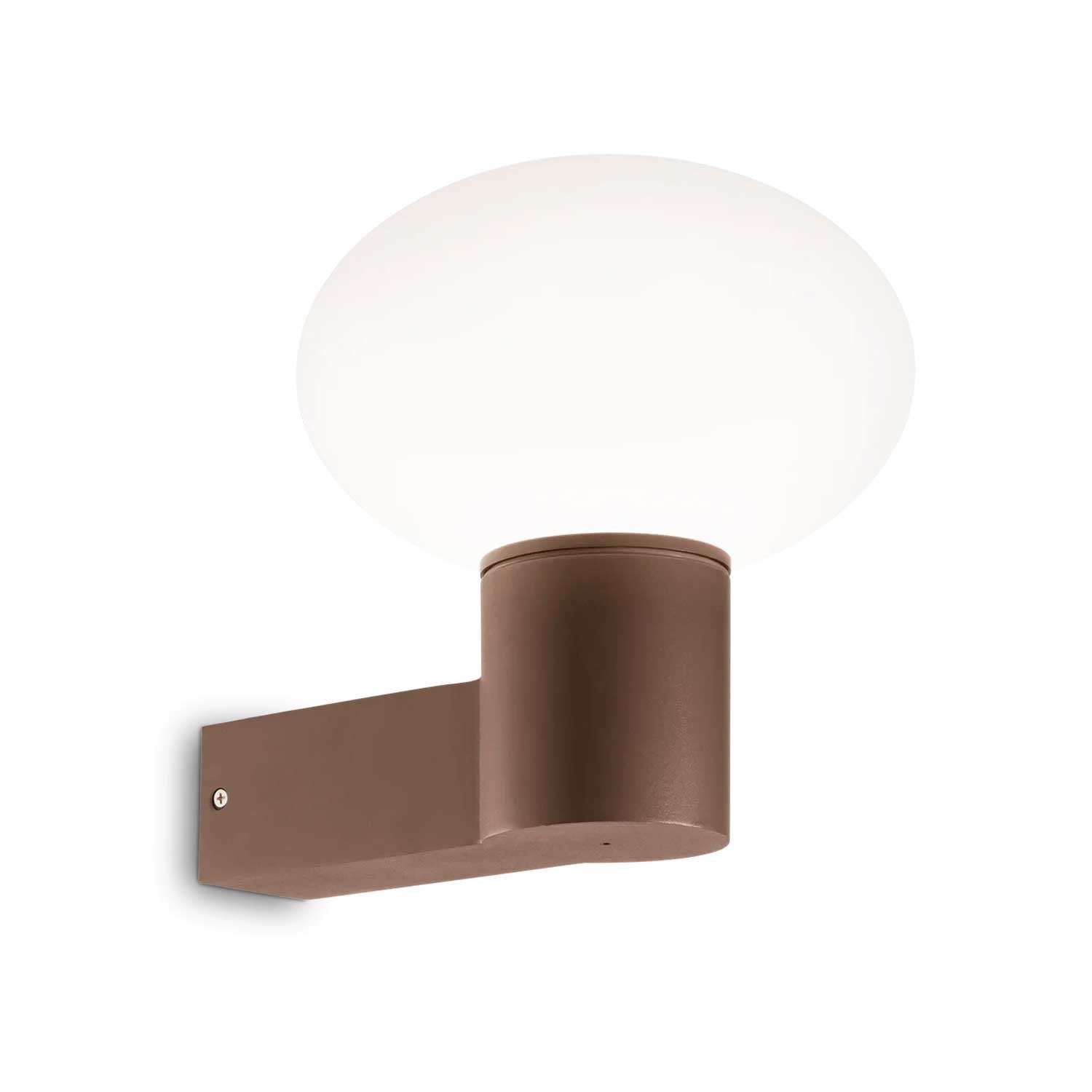 CLIO – Außenwandleuchte aus Aluminium und Ei-Diffusor