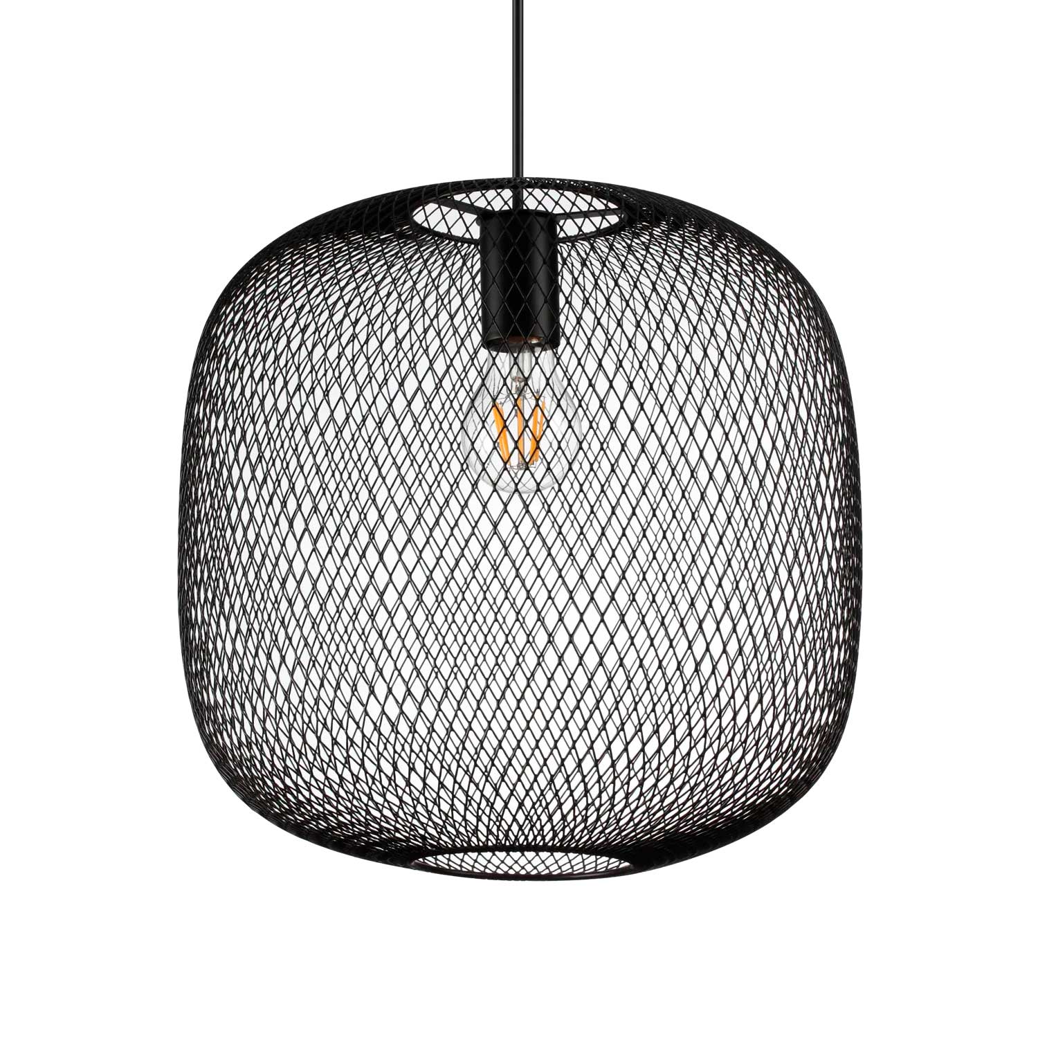Net - Industrial metal cage pendant light