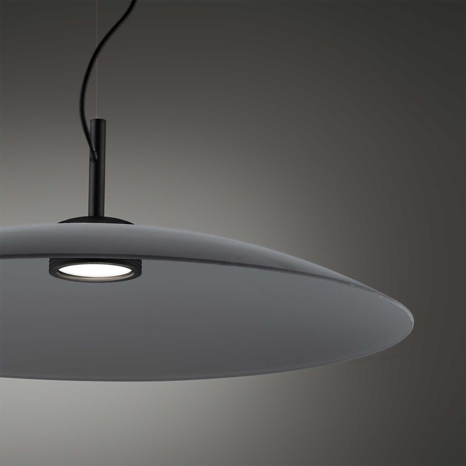 Eclipse - Lámpara colgante tipo cúpula de vidrio de diseño moderno para cocina