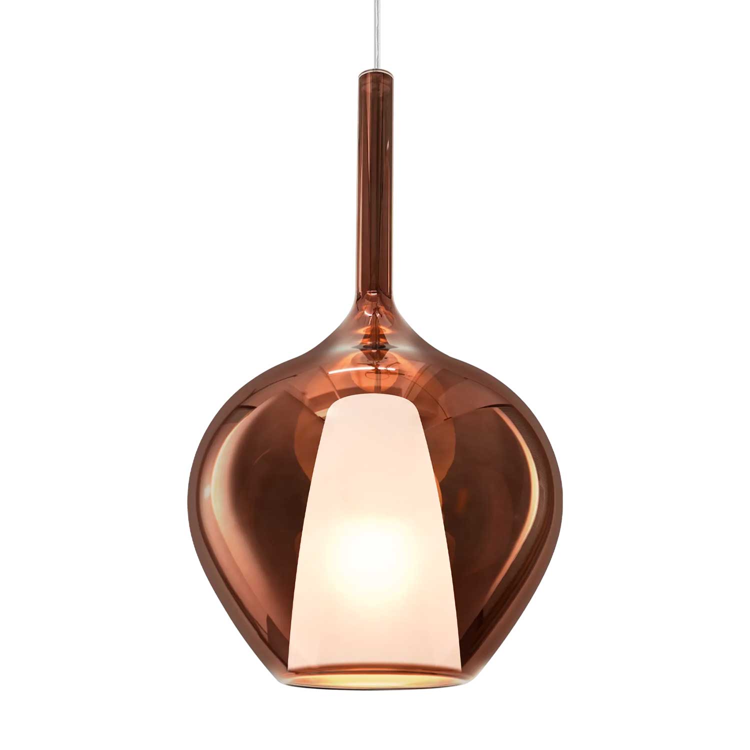 Kalique 1 - Suspension moderne en verre colorée design