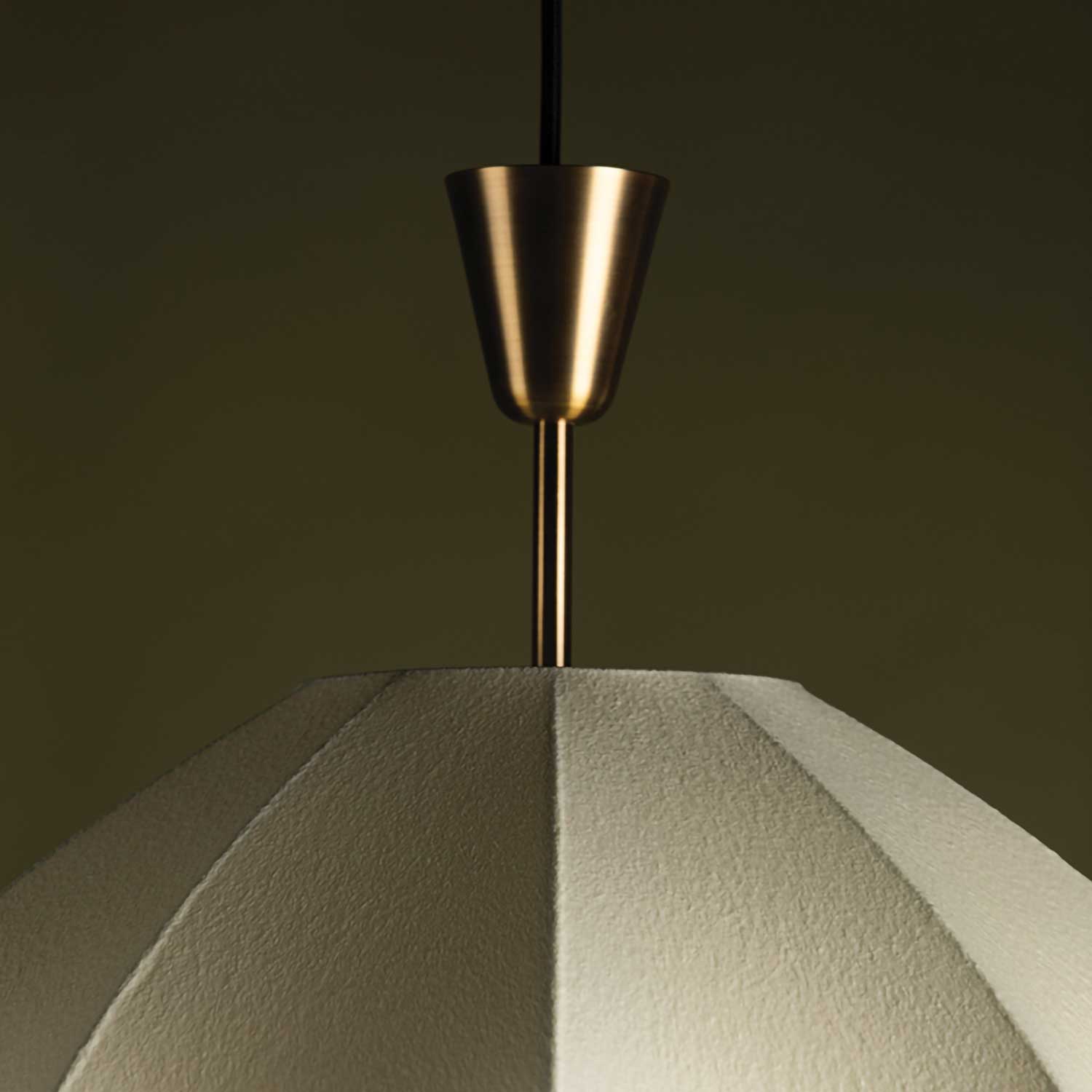 Troy Lighting Arden - Fabric and brass pendant light