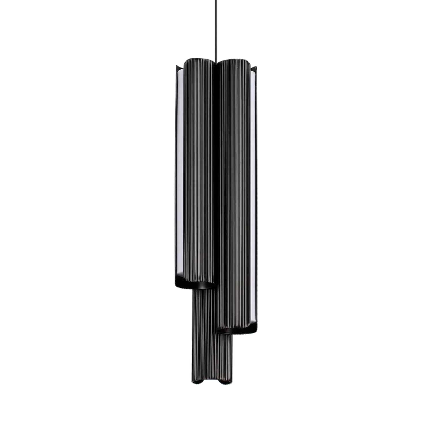 Dorica - Suspension tube LED en acier design pour chambre