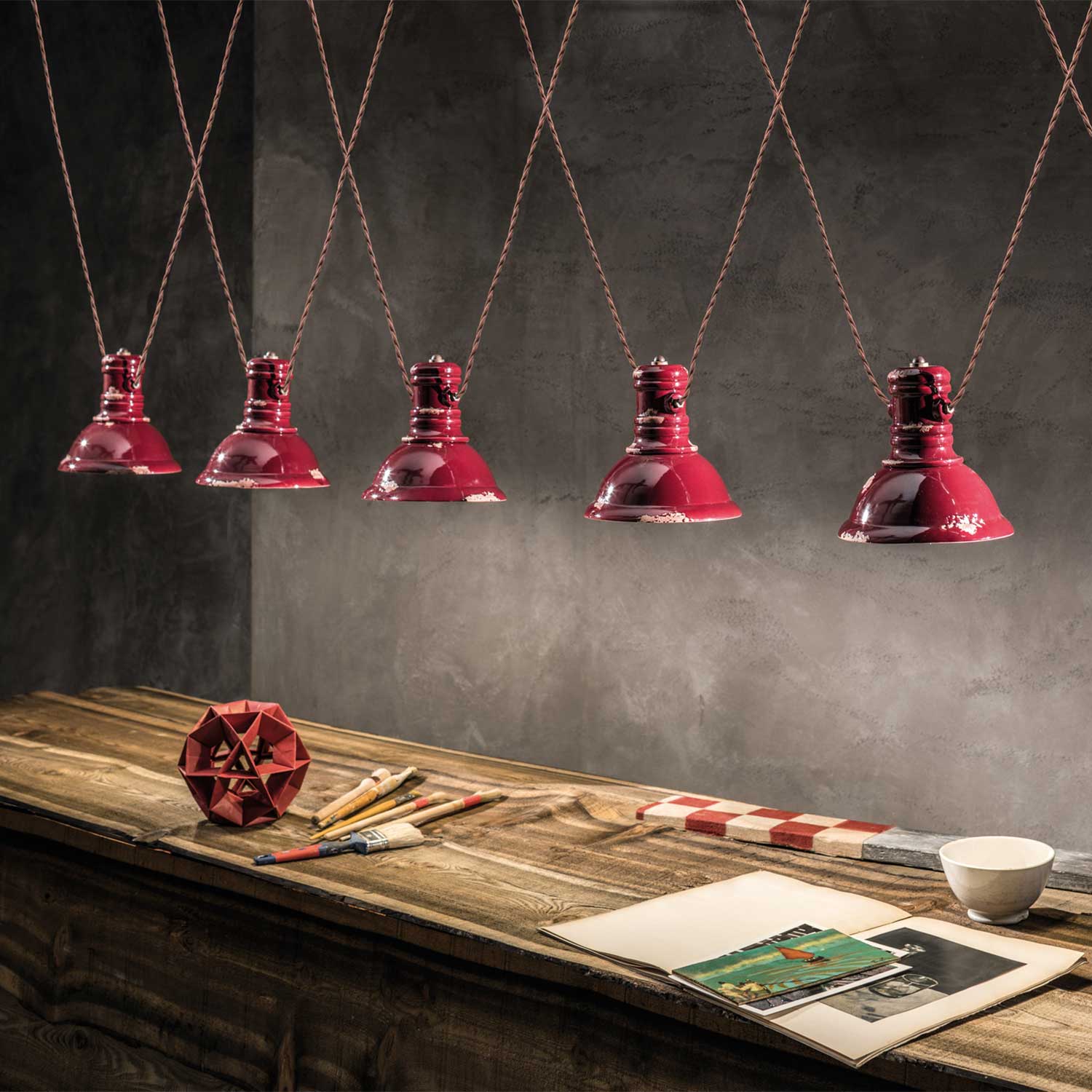 Industrial - Suspension industrielle pour salle à manger