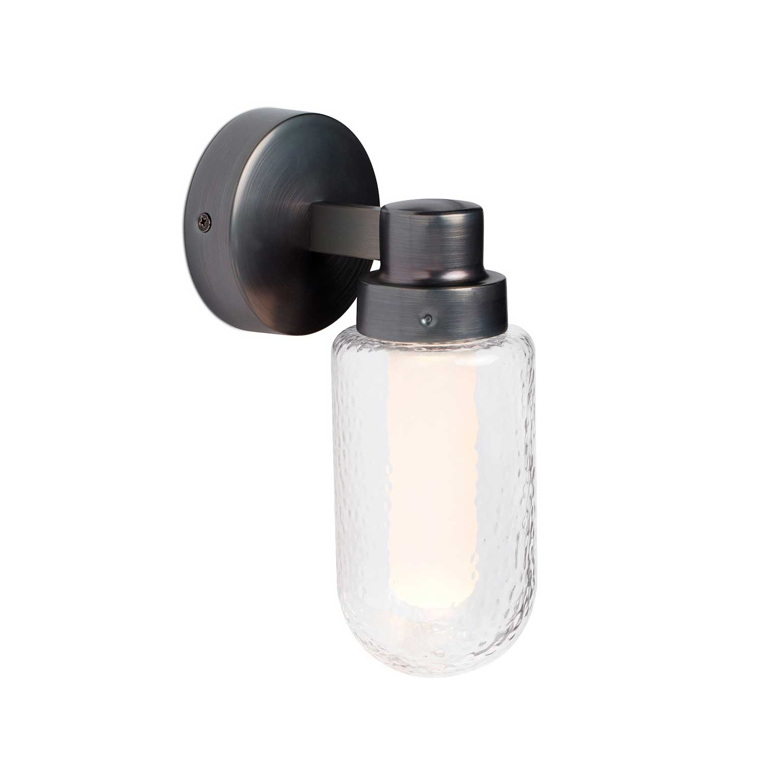 Brume - Aplique de pared LED antracita para baño vintage