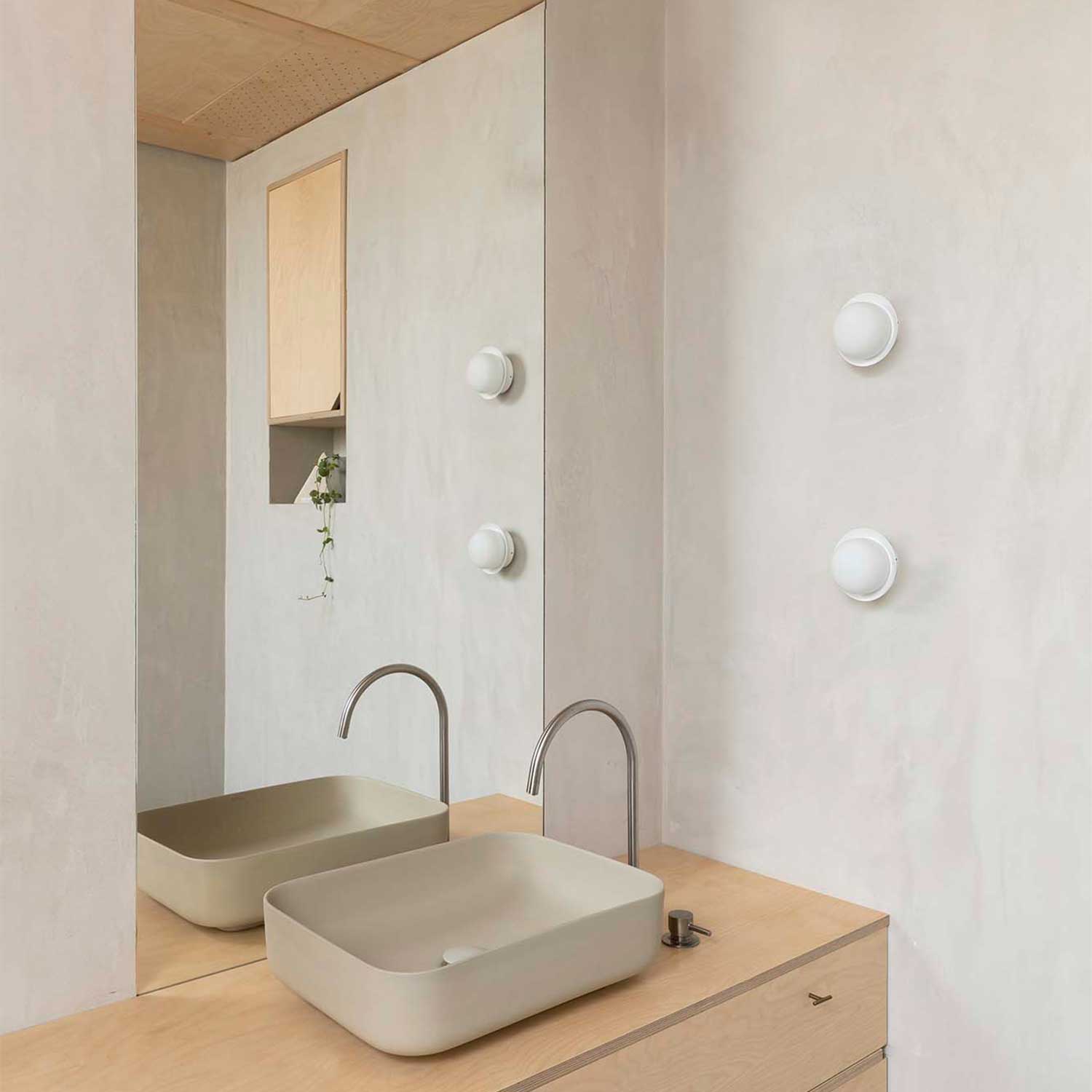 May - Applique murale led ronde pour salle de bain moderne