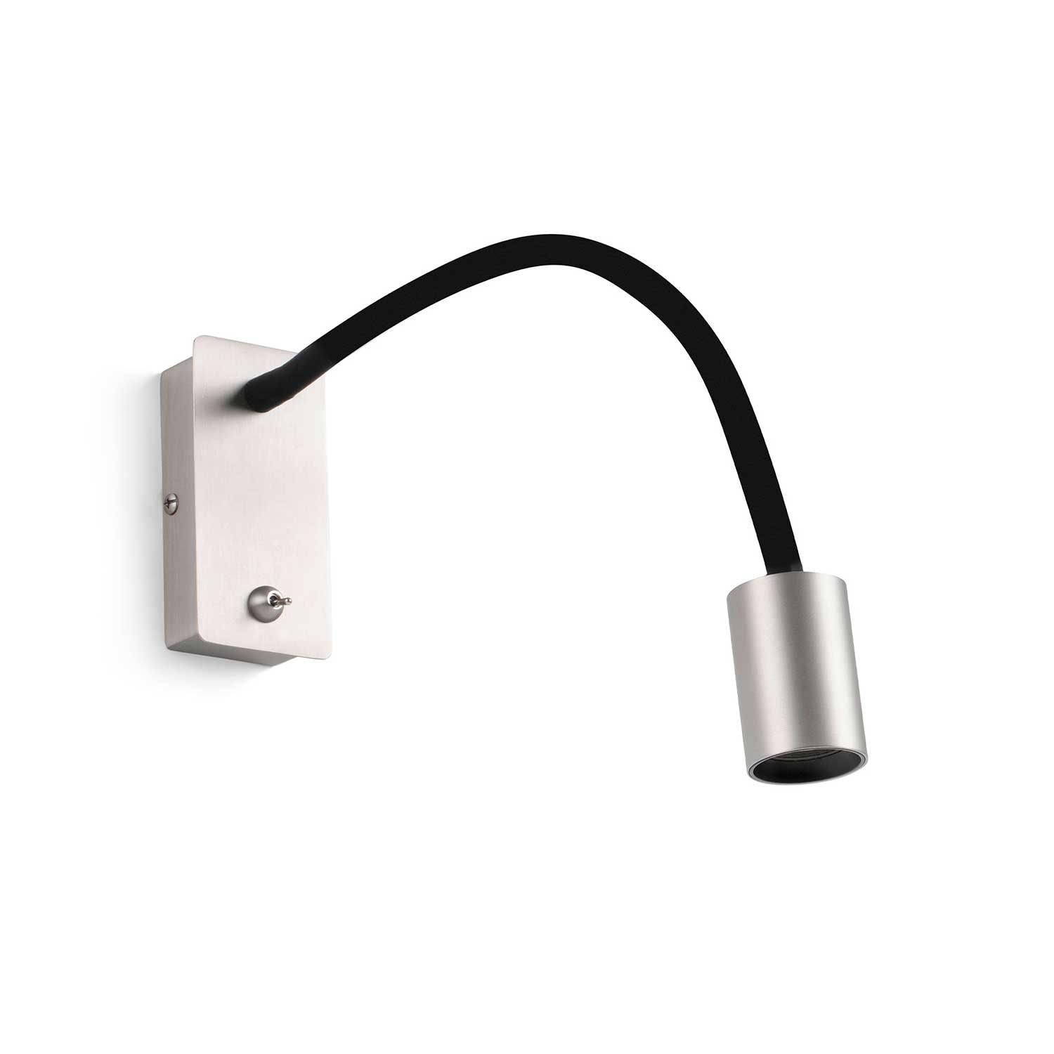 Leser - Aplique de pared led lectora en níquel satinado