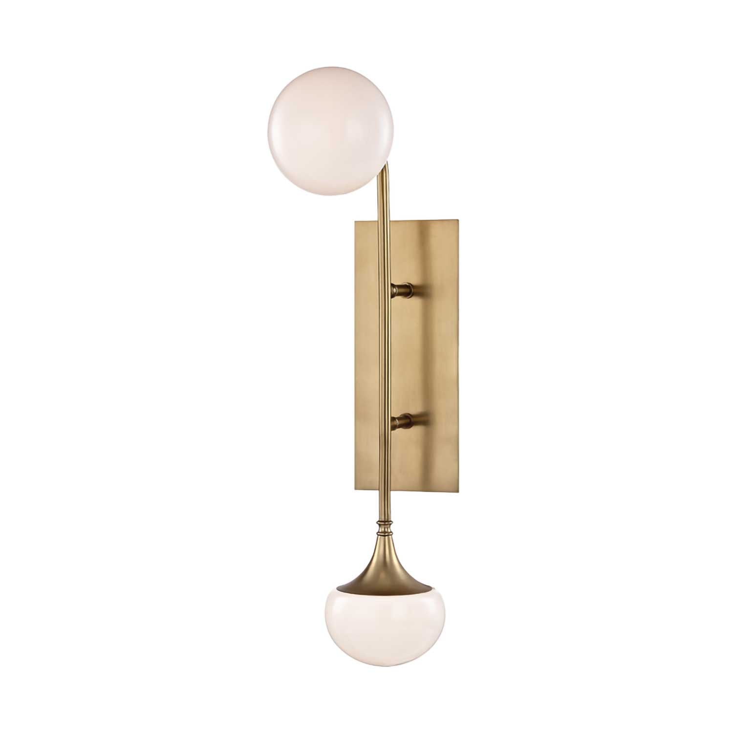 Fleming - Gold wall light with chic glass ball