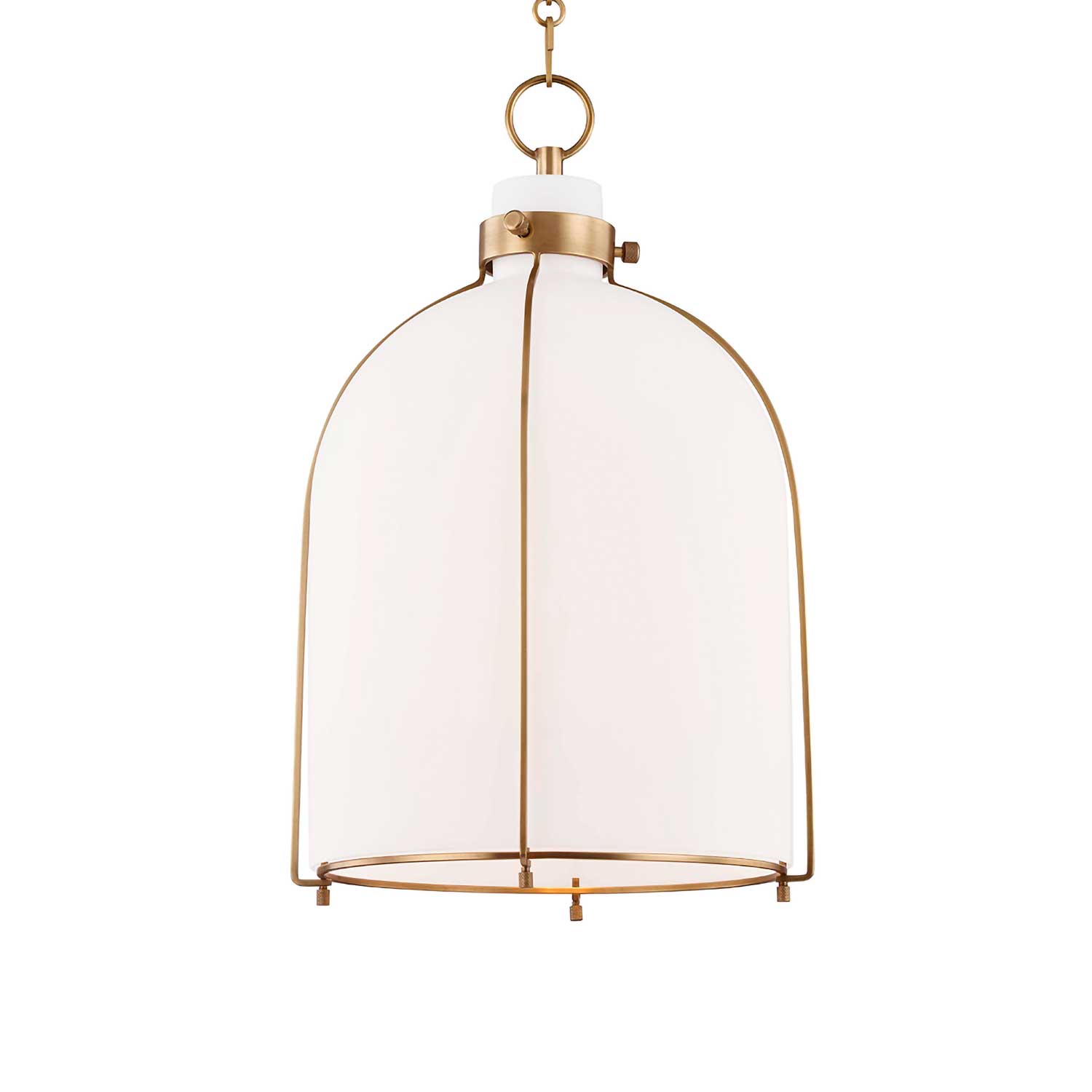 Eldridge - Vintage Glass and Brass Kitchen Pendant Light