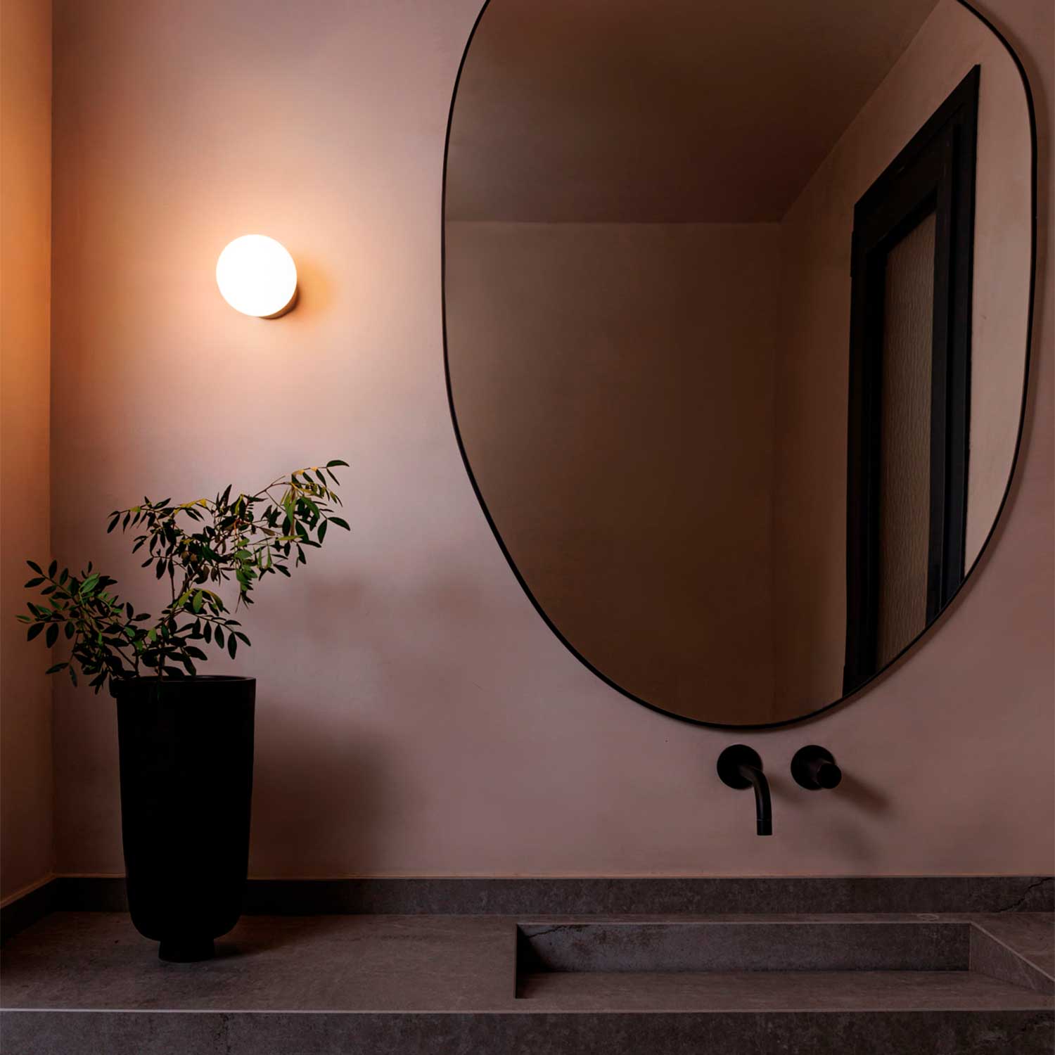 Ping - Applique murale led salle de bain en verre