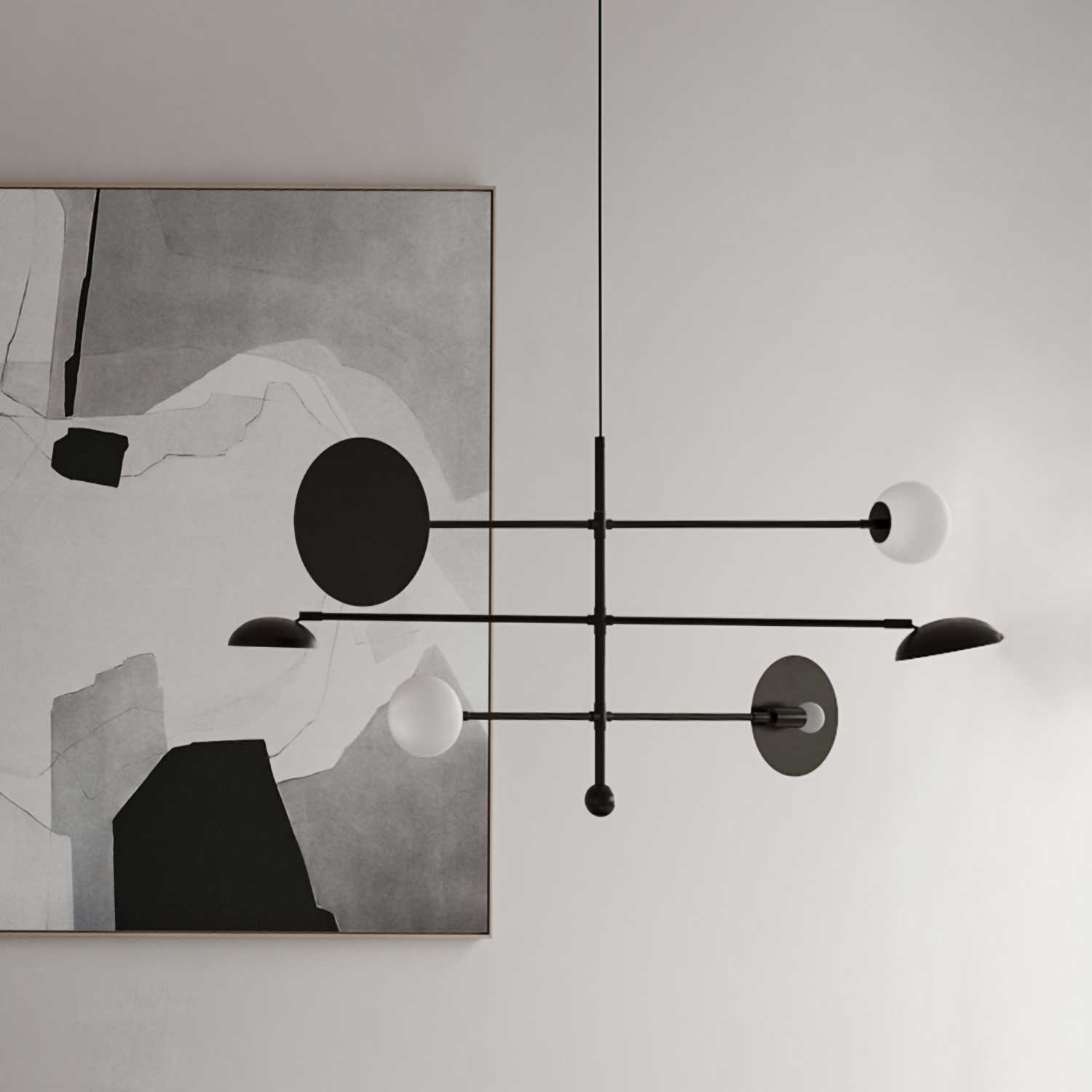 Shan Chandelier - Suspension design en métal pour salle à manger