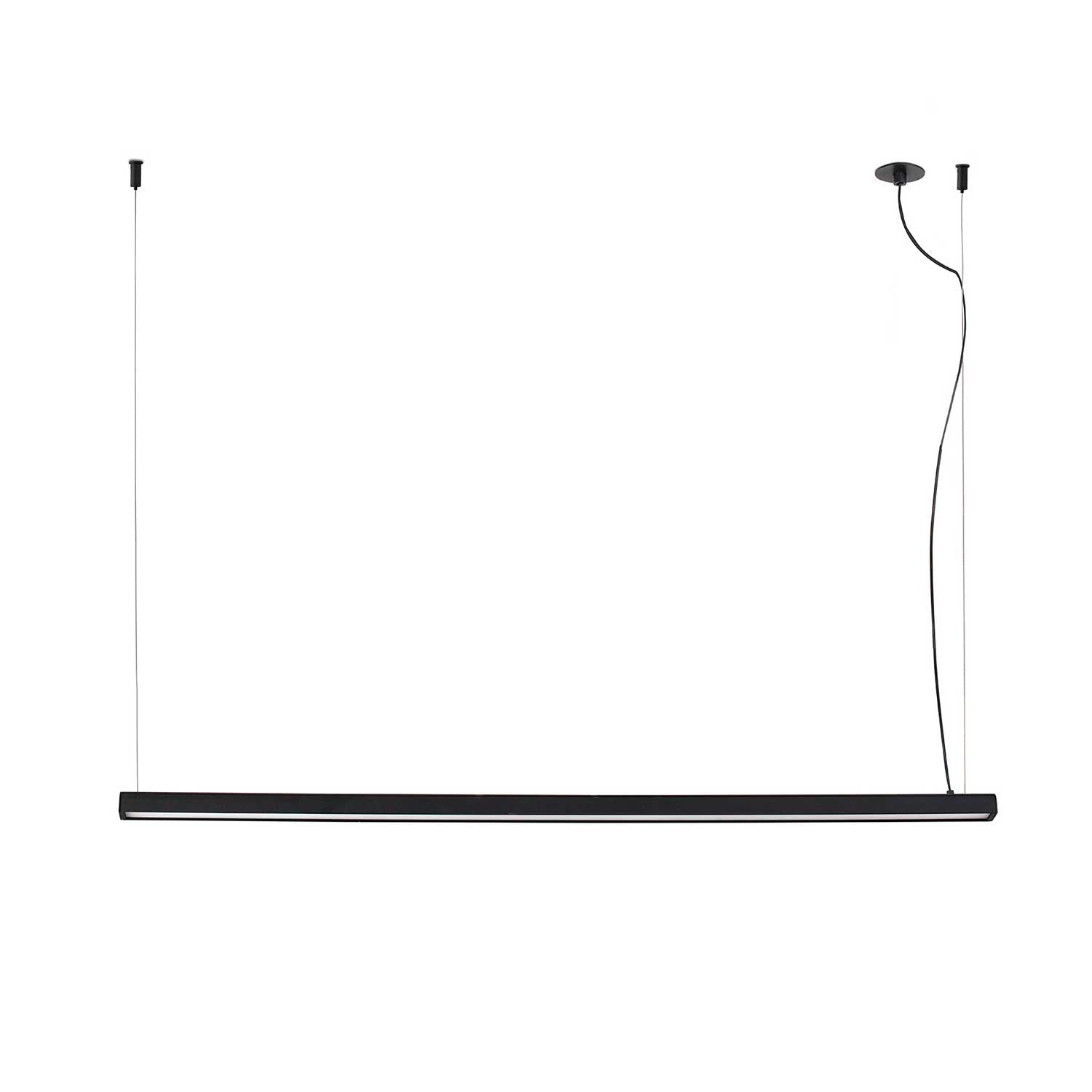 Vico - Suspension led noire linéaire pour cuisine moderne