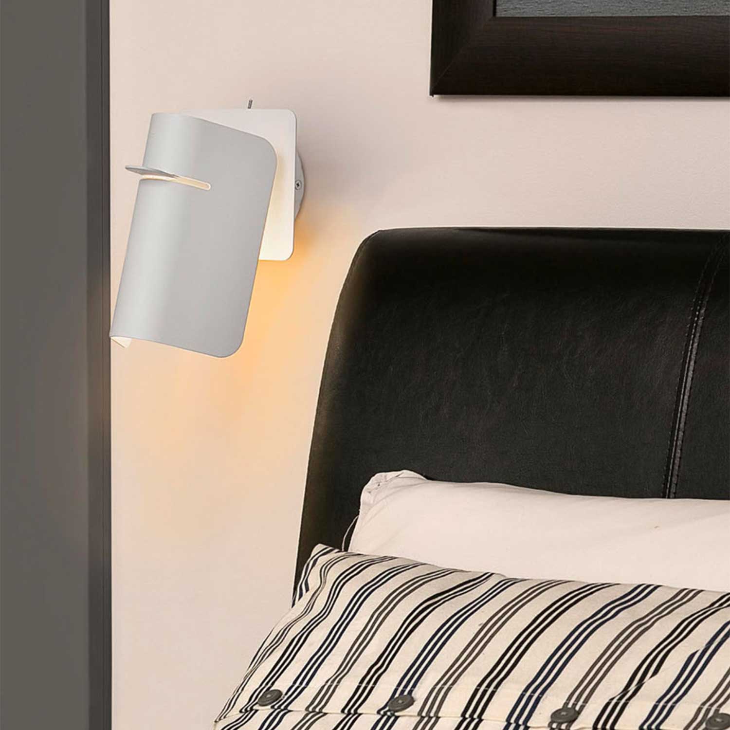 Smile - Aplique de pared de acero diseño orientable para cama