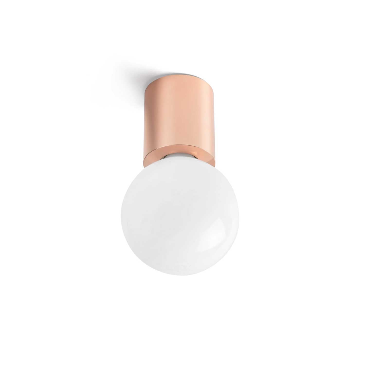 Ten - Plafonnier ampoule en acier vieilli pour salon vintage