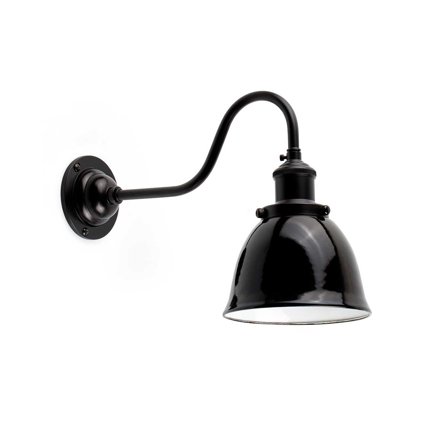 Loa - Aplique de pared industrial negro para cocina