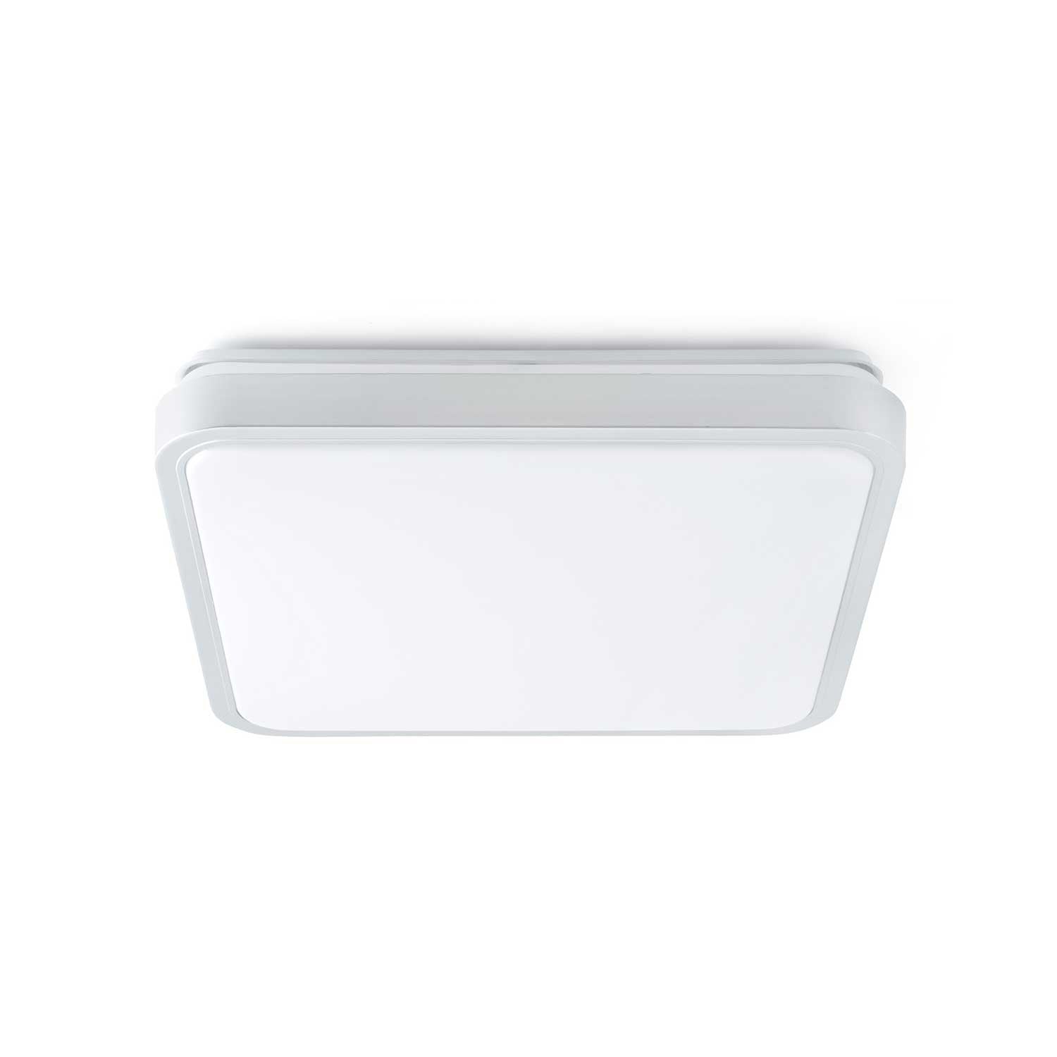Iris - Plafón cuadrado blanco con led 3000K para cocina