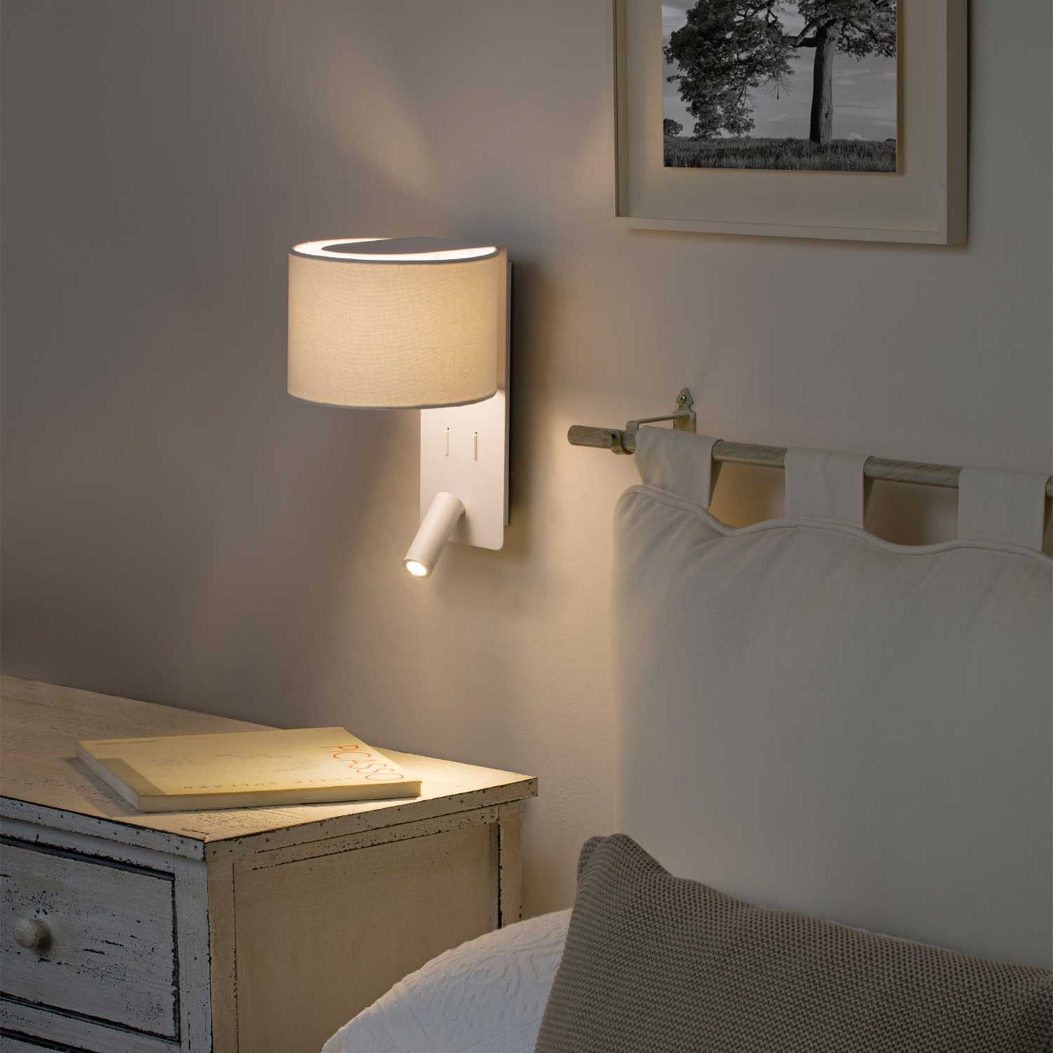 Fold - Applique murale liseuse cosy pour chambre hôtel