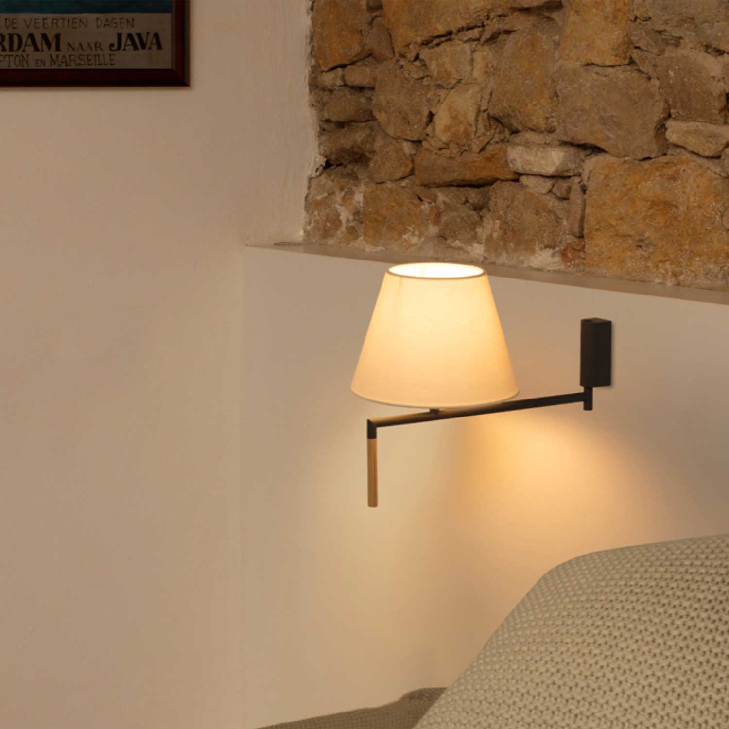 Ron - Applique murale de chevet orientable pour chambre moderne