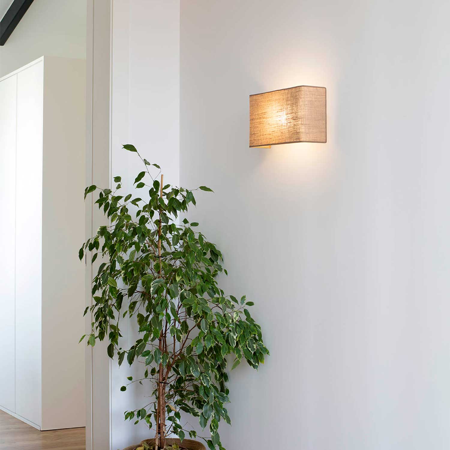 Otton - Aplique de pared en tela de yute diseño exótico