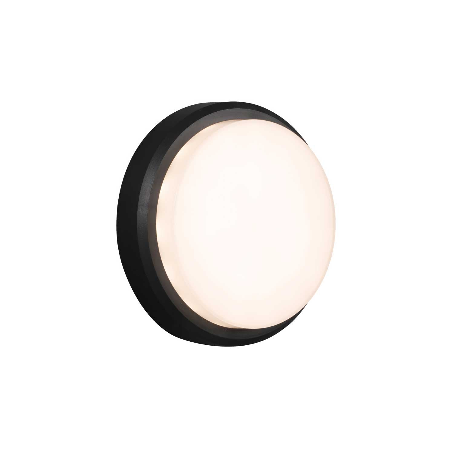 Tom - Applique murale led extérieure ronde diffuseur en verre