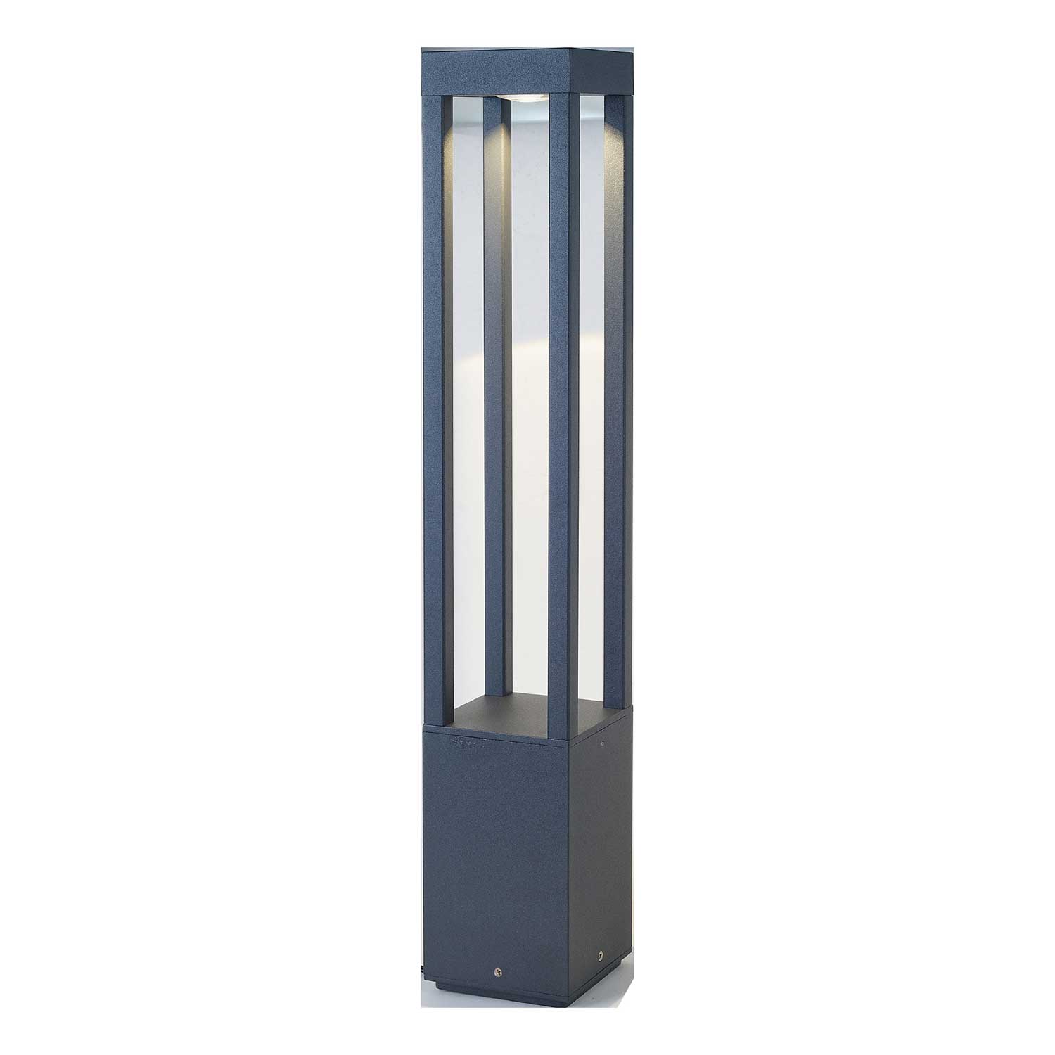 Agra - Borne extérieure led moderne en acier pour chemins