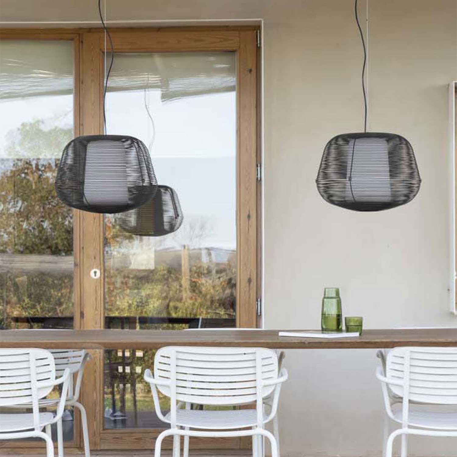 Nara - Suspension d'extérieur moderne pour pergola