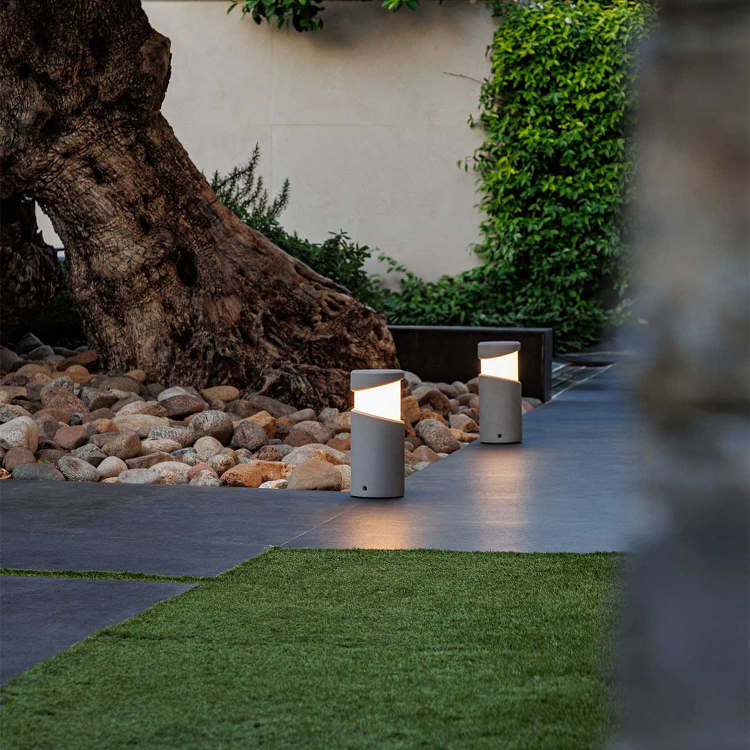 Block - Balisage de jardin design en béton étanche IP65
