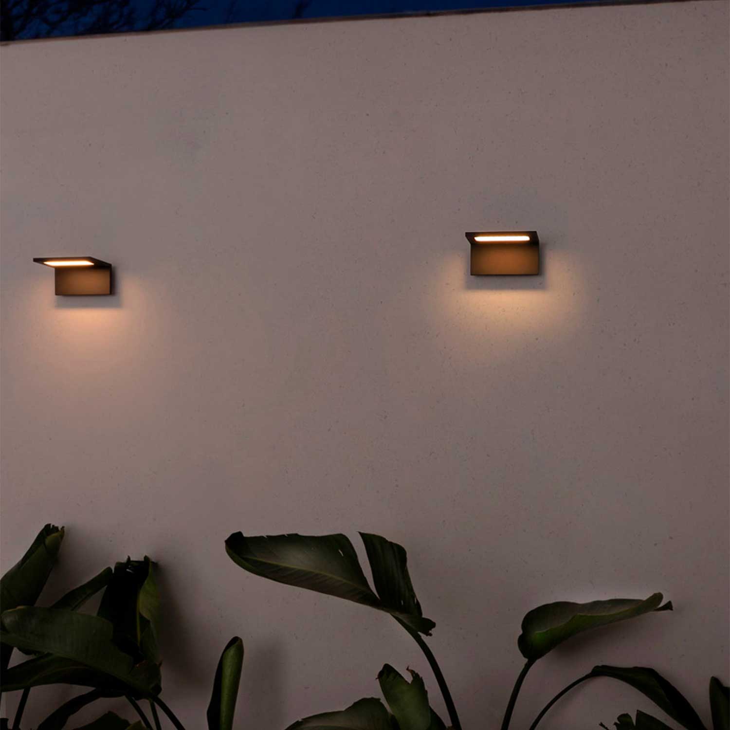 Ele - Applique murale led en acier pour façades maison moderne