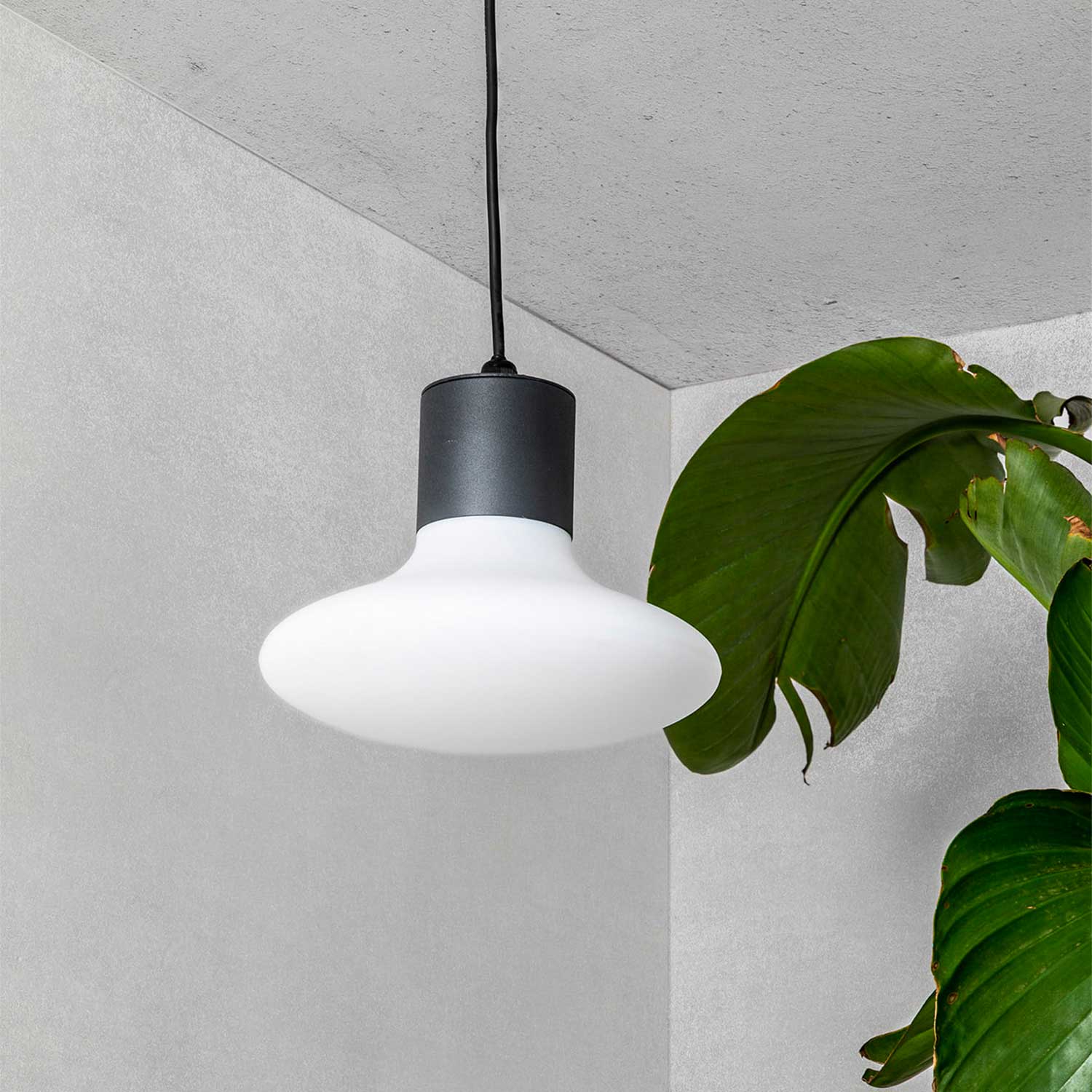 Blub's - Suspension extérieure gris foncé pour terrasse moderne
