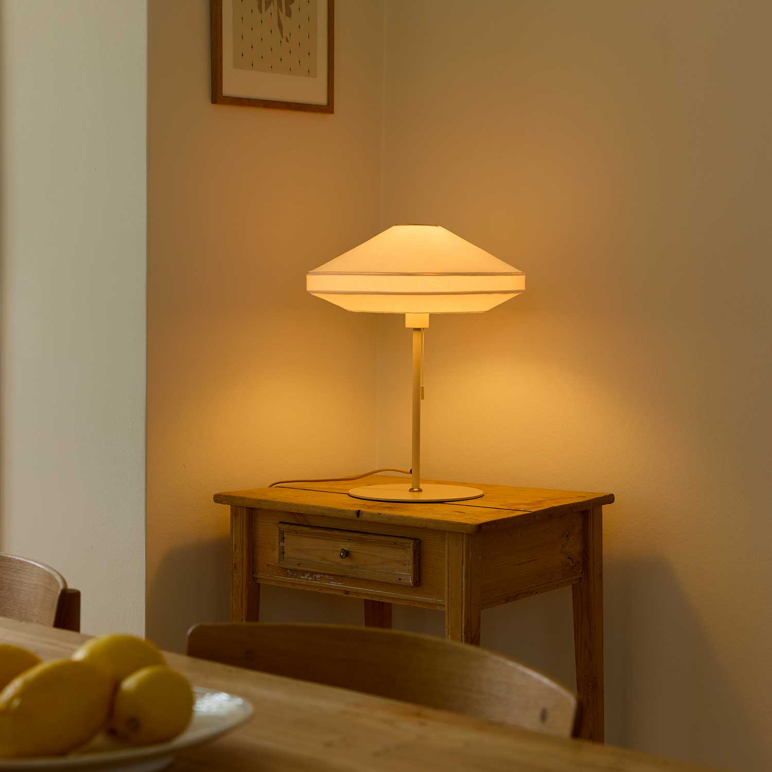 Paris Soft - Lampe à poser abat-jour en tissu chic et design