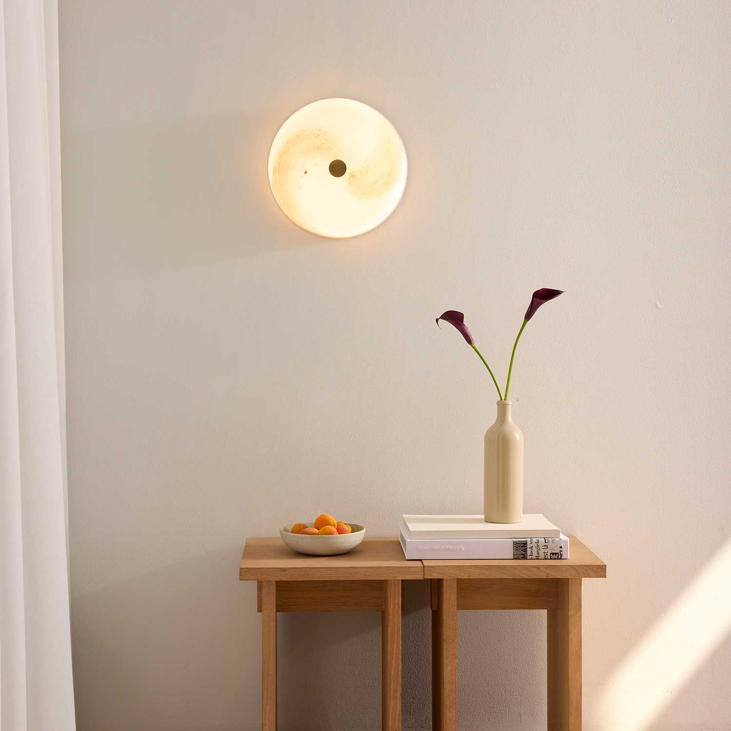 Stockholm - Plafonnier en verre effet marbre blanc pour chambre