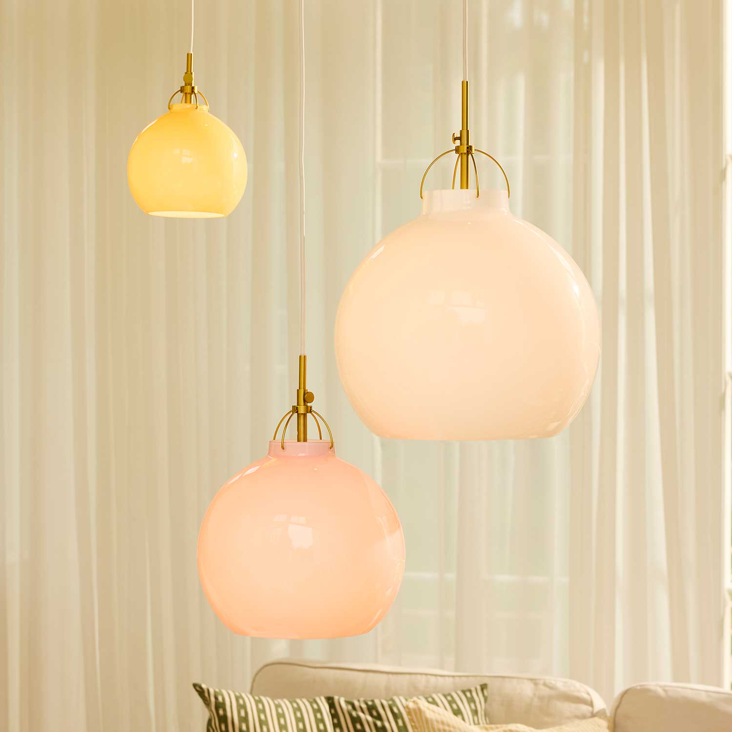 Toscana - Suspension colorée design vintage pour chambre