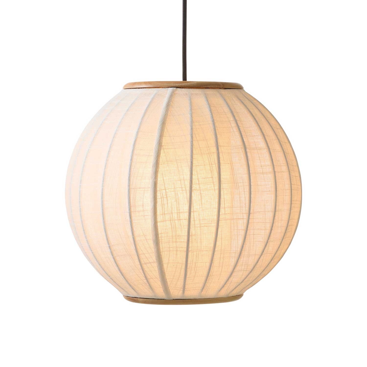 Balloon - Suspension boule en tissu et bois design scandinave